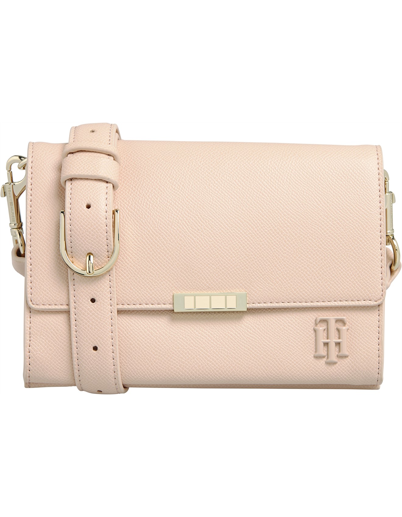 Tommy Hilfiger Saffiano Crossover Bag With Pebble Grain Finish In