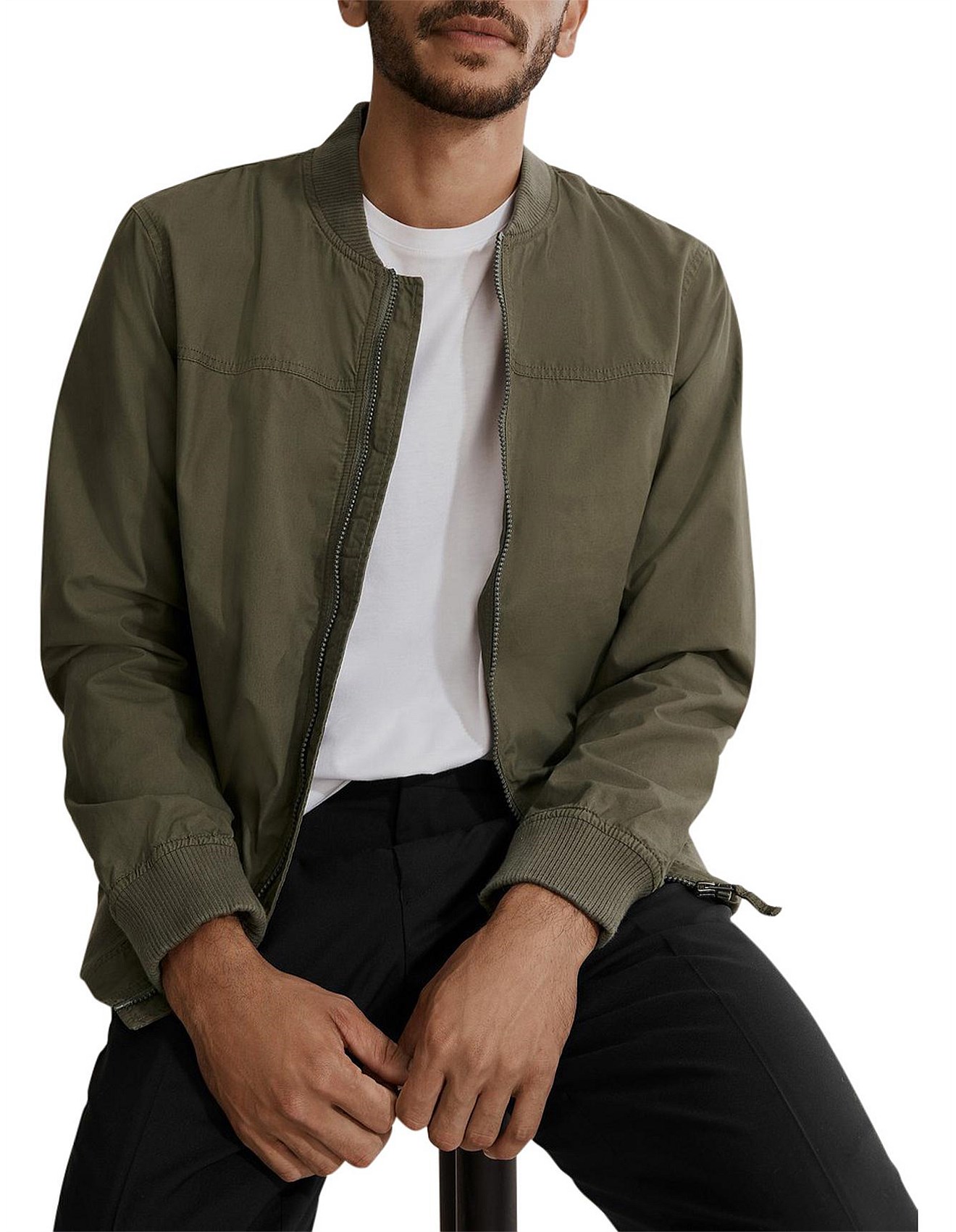 Country Road Washed Bomber Jacket David Jones