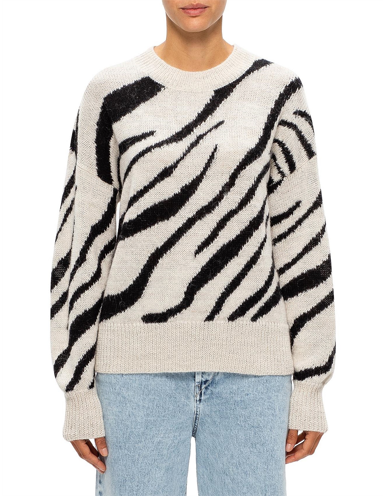 Isabel Marant Etoile Genna Zebra Print Knit David Jones
