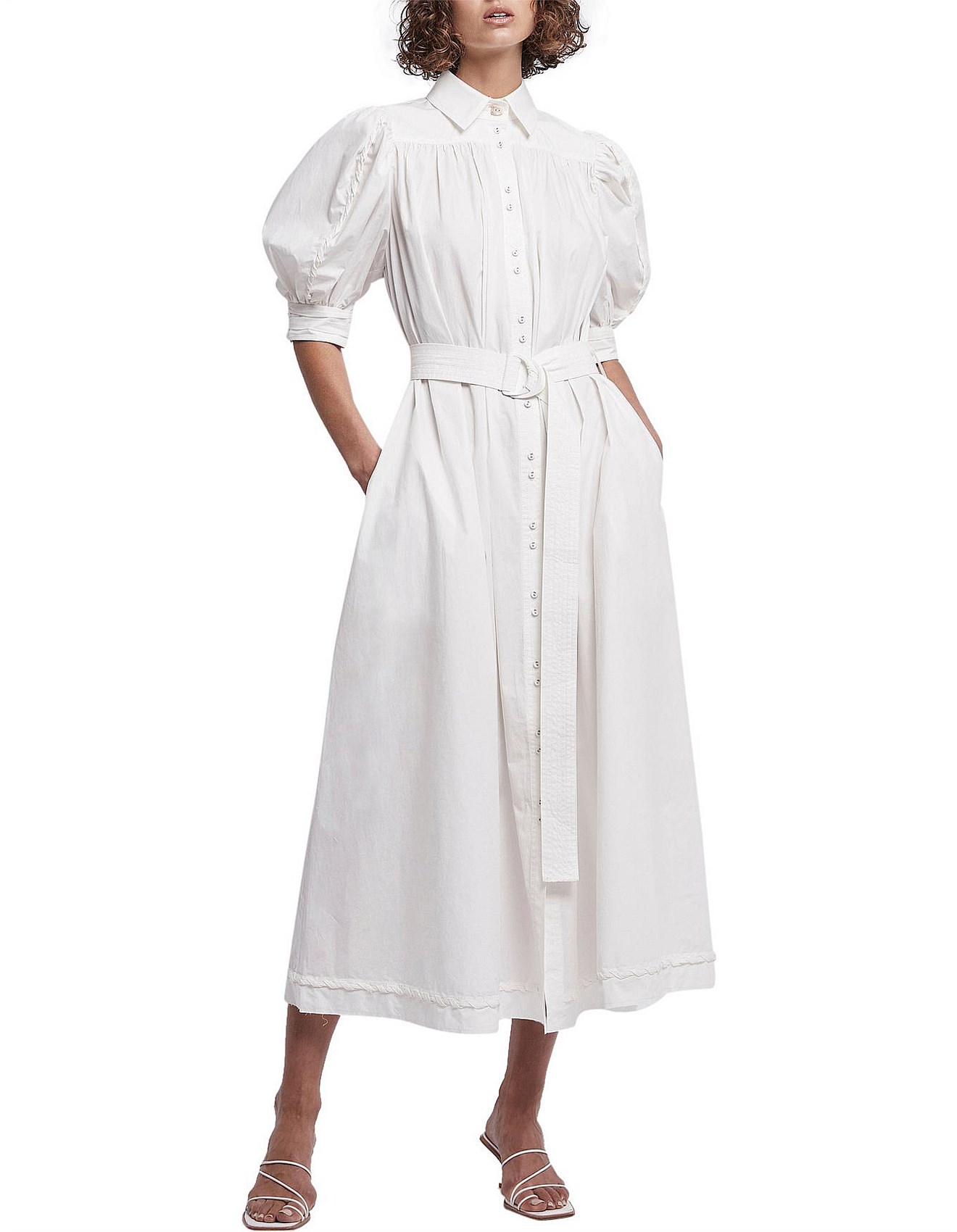 david jones white dress