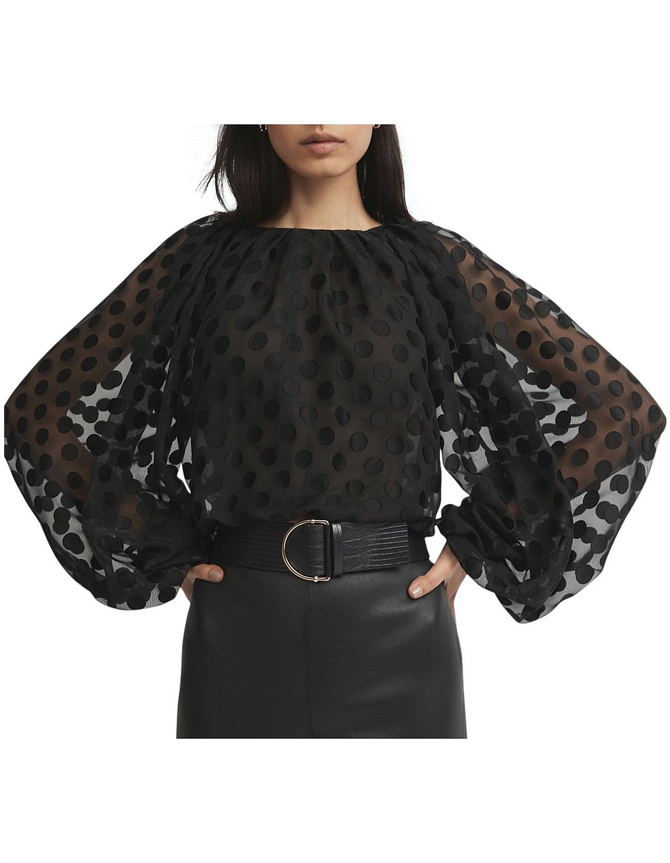 Witchery silk organza blouse Clearance