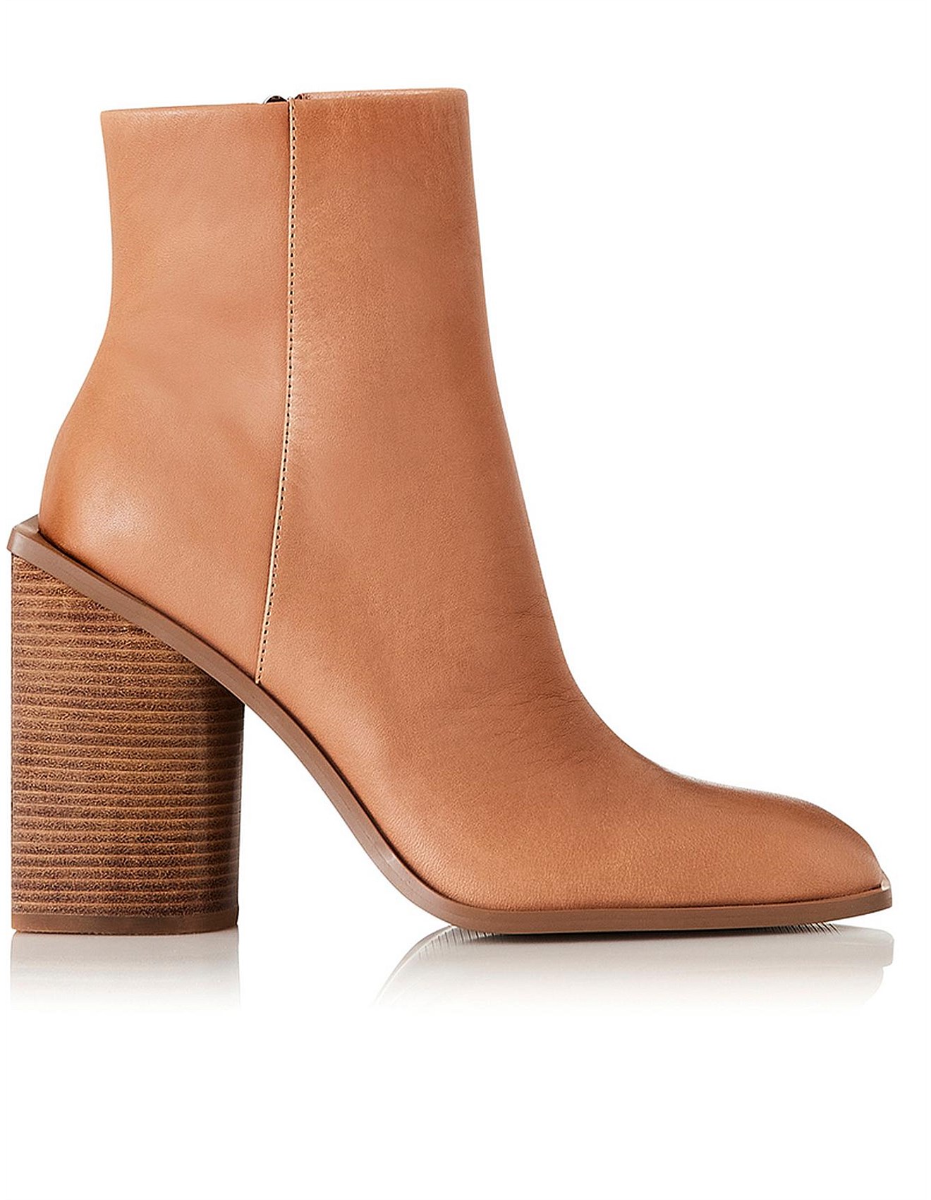 heeled boots tan