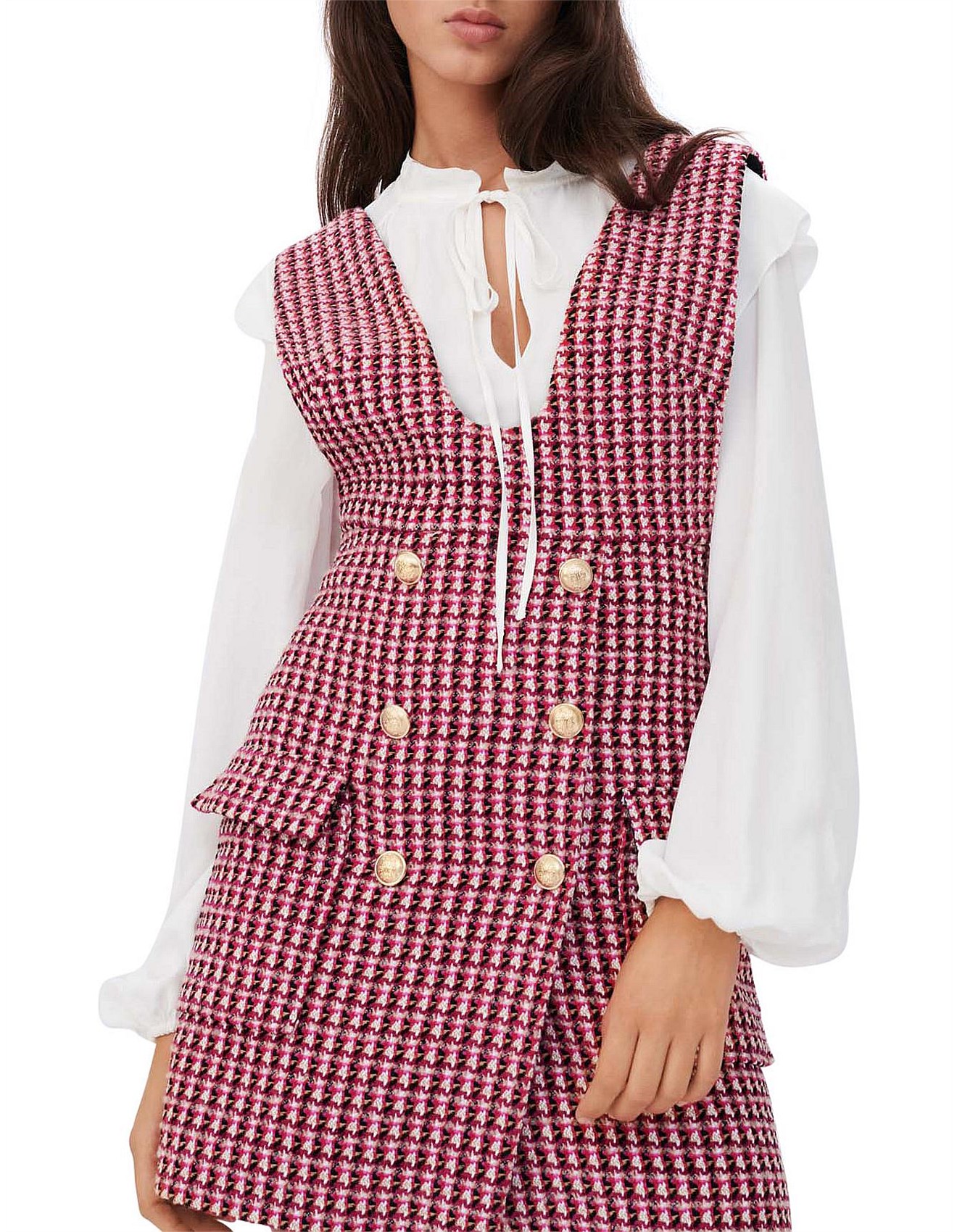 maje russi tweed mini dress