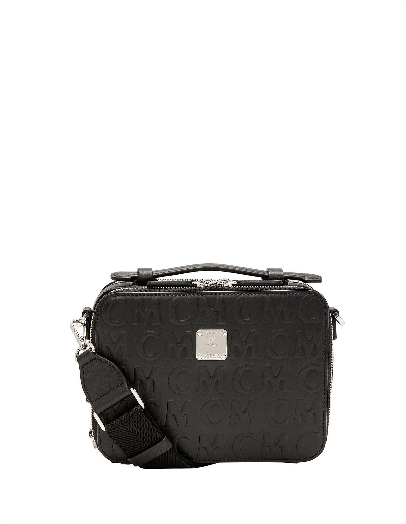 mcm monogram leather
