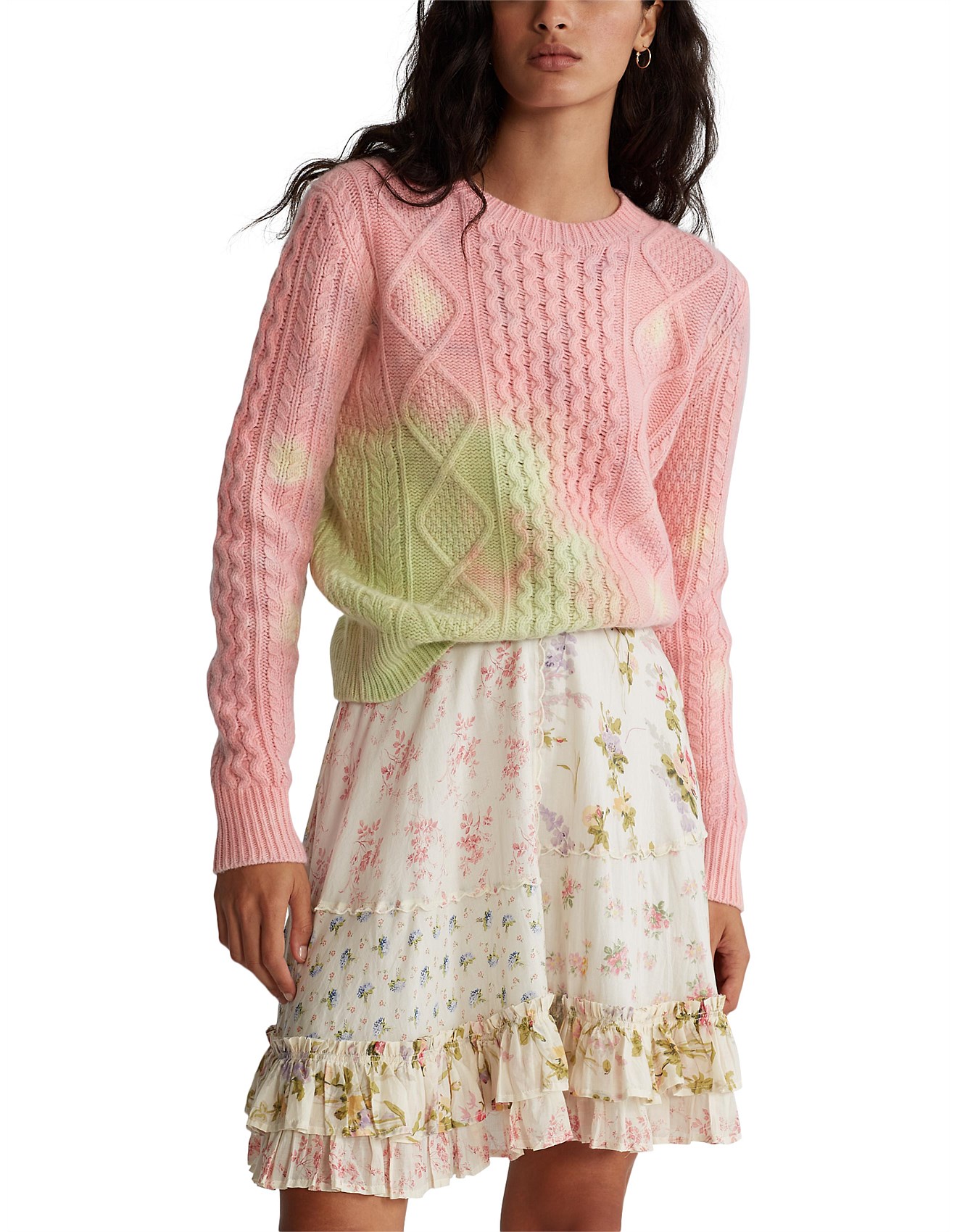 Polo Ralph Lauren Tie-dye Cable-knit Sweater David Jones