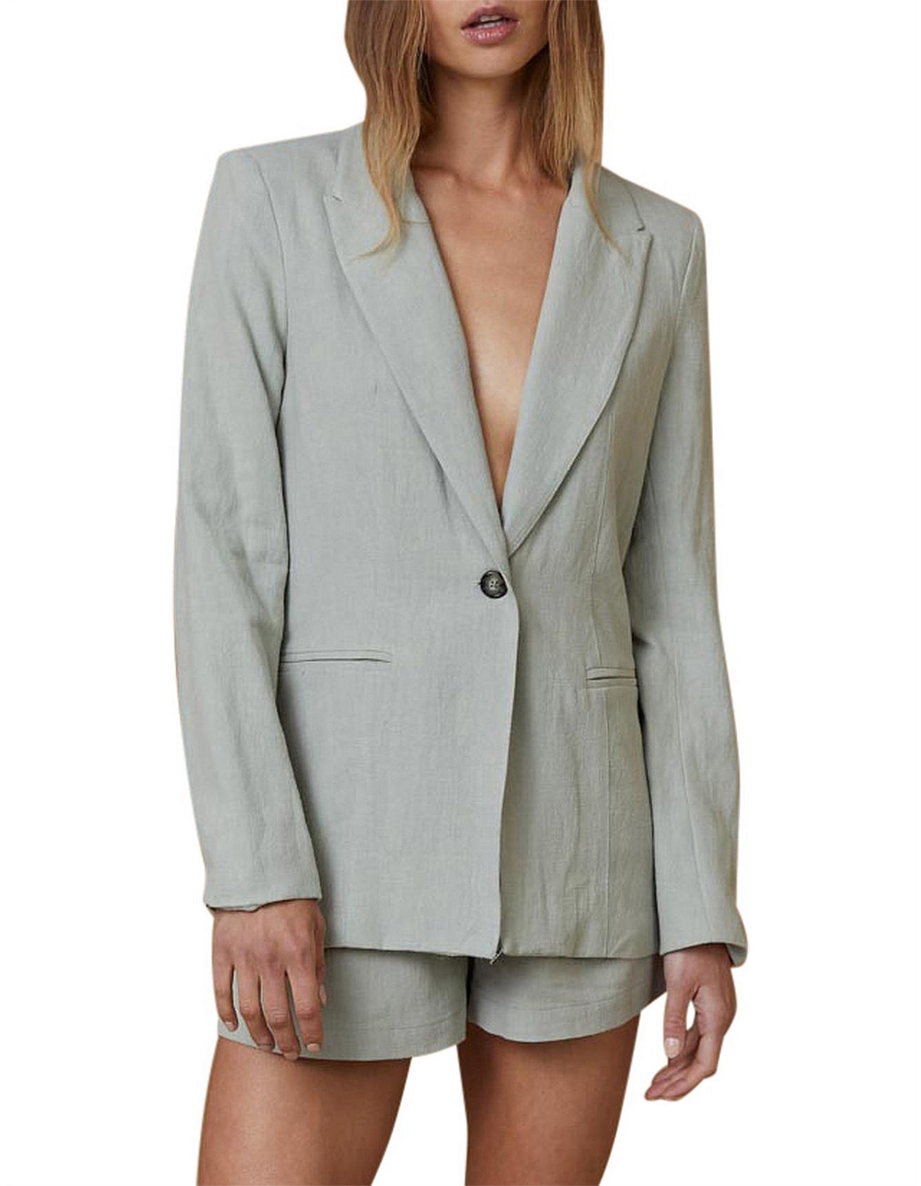 khaki blazer jacket