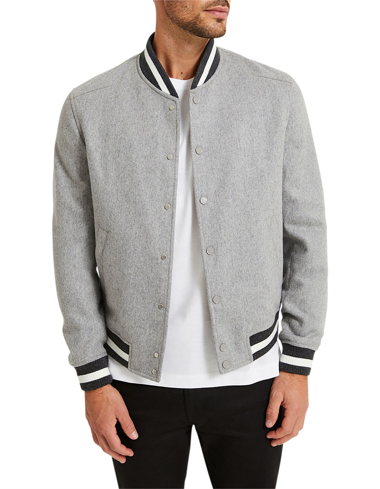 melton bomber jacket