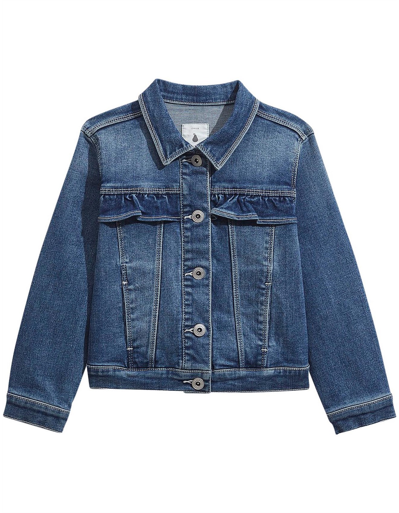 Girls frill denim jacket Clearance