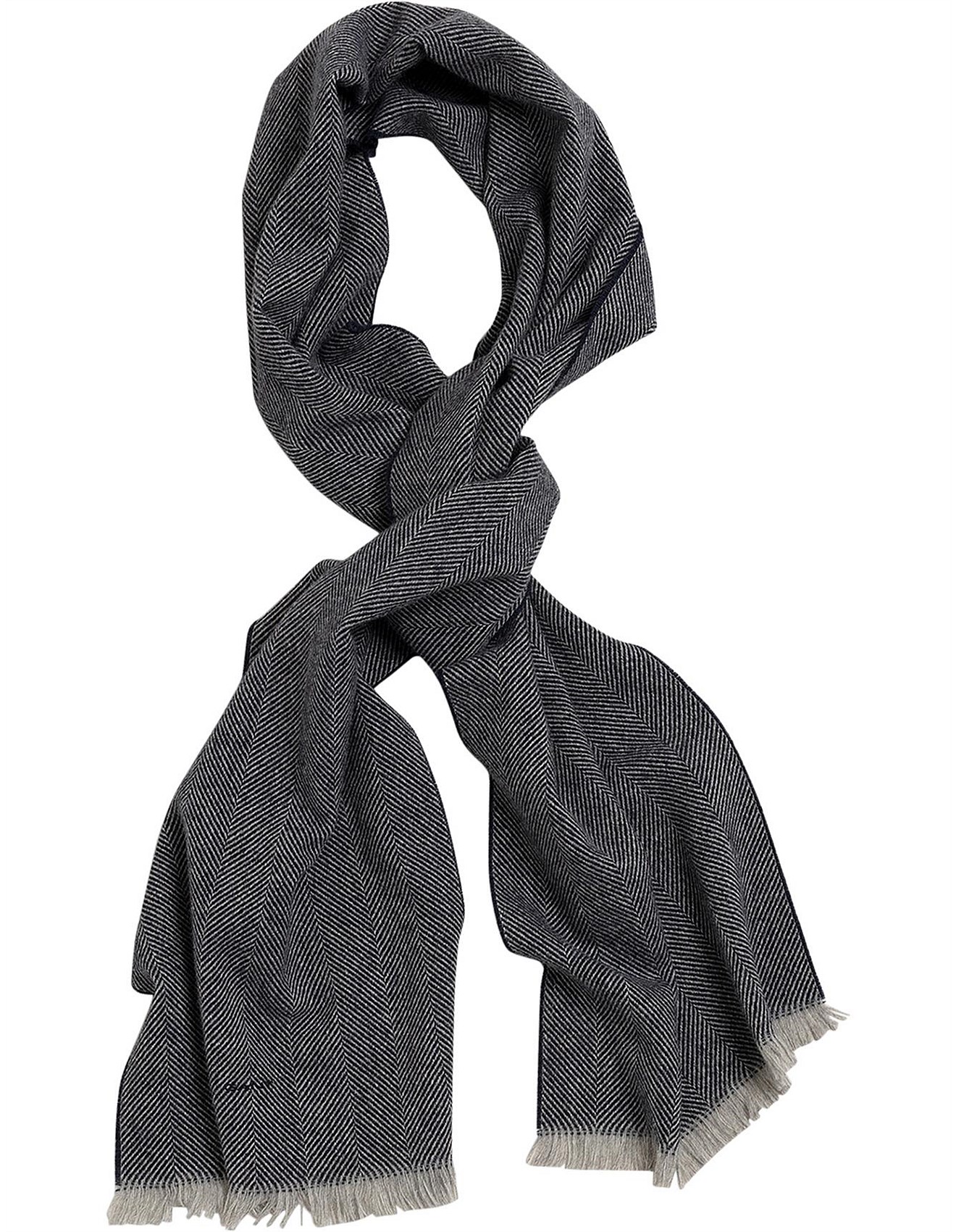 Gant Herringbone Wool Scarf David Jones