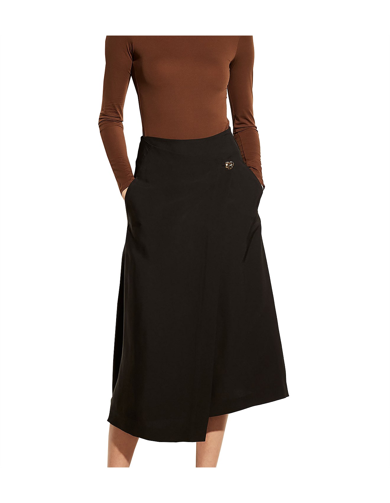 Vince Asymmetric Wrap Skirt David Jones