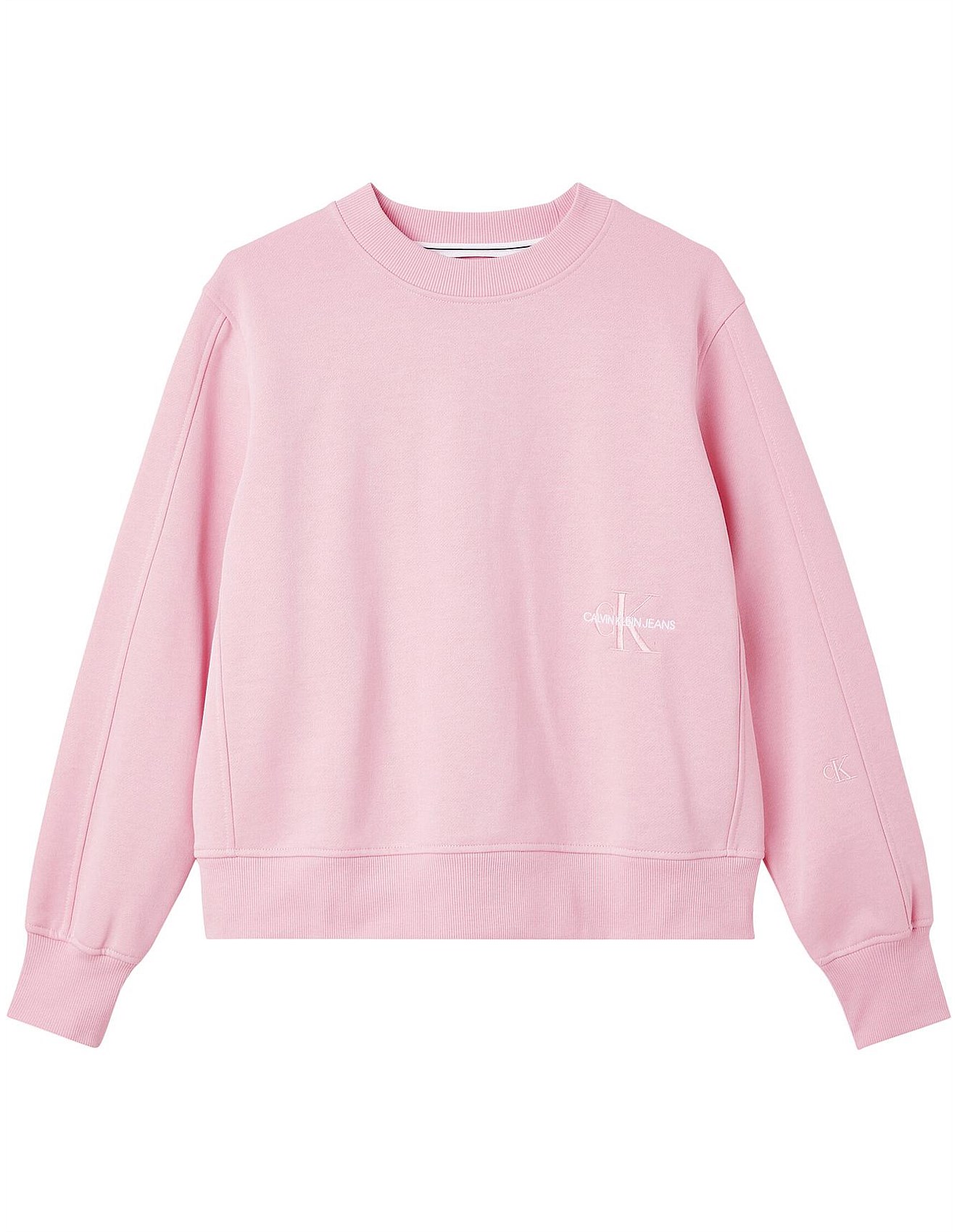 pink crew neck jumper
