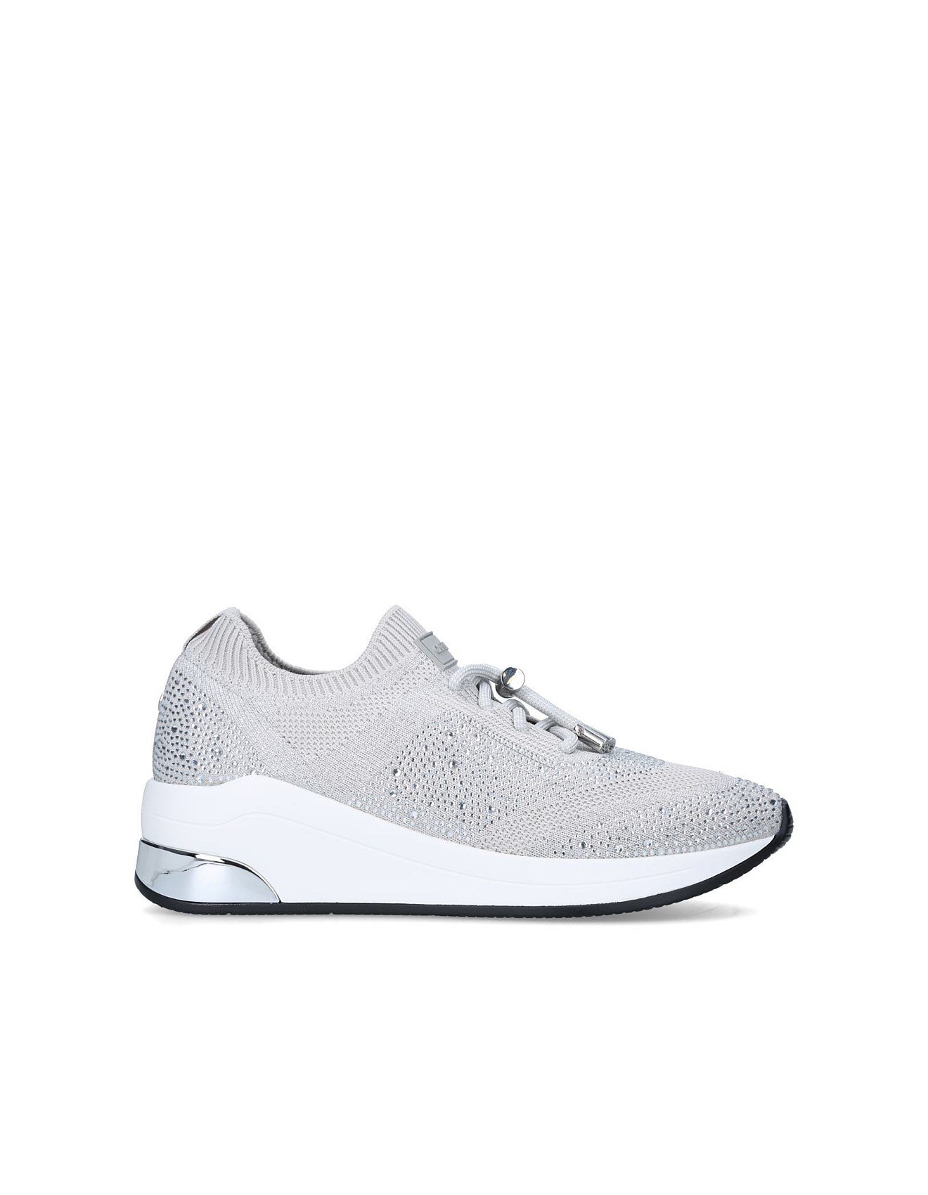 Carvela Kurt Geiger Jetson Bling Toggle Silver Fabric Sneakers - Main Image