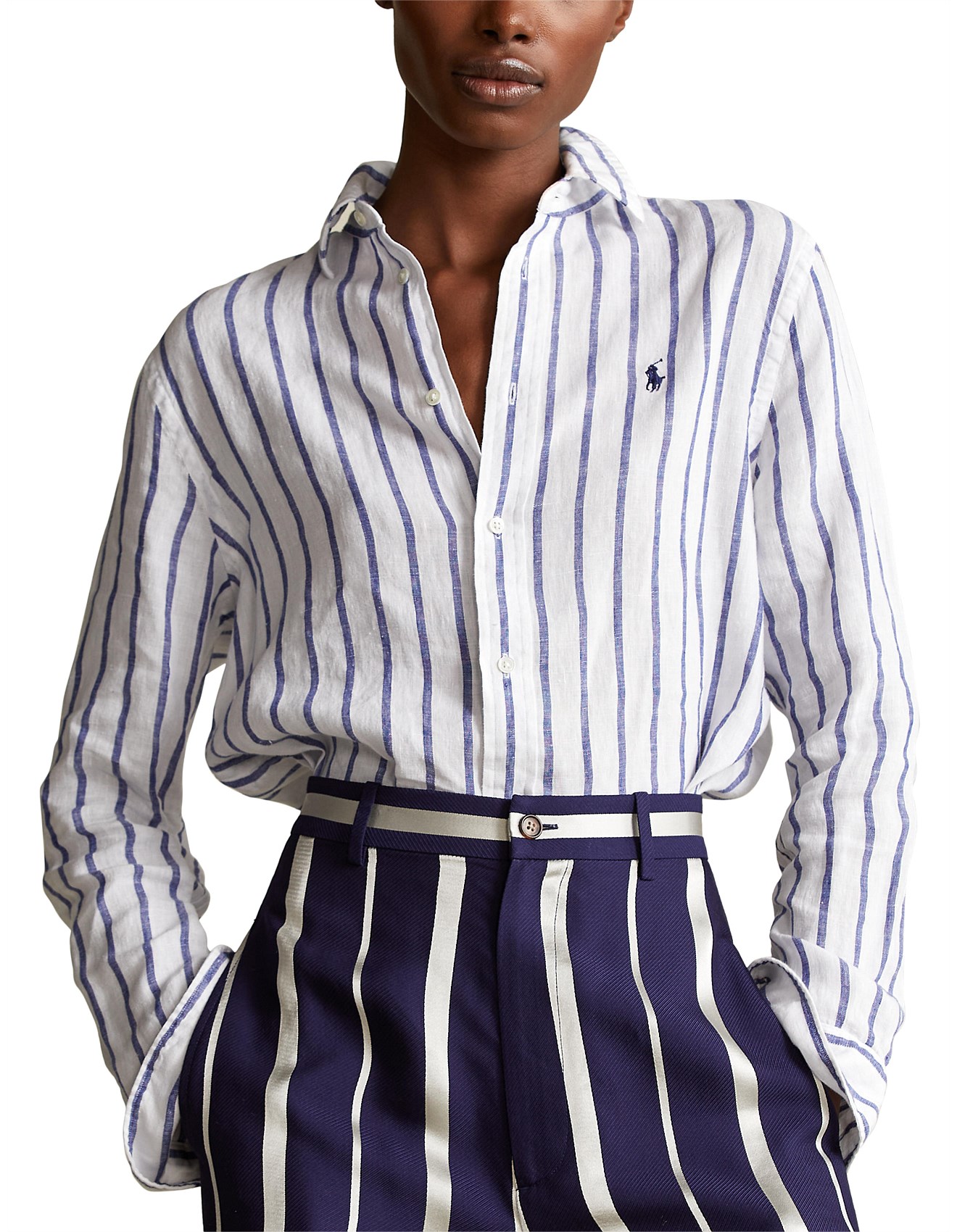 striped linen shirt womens