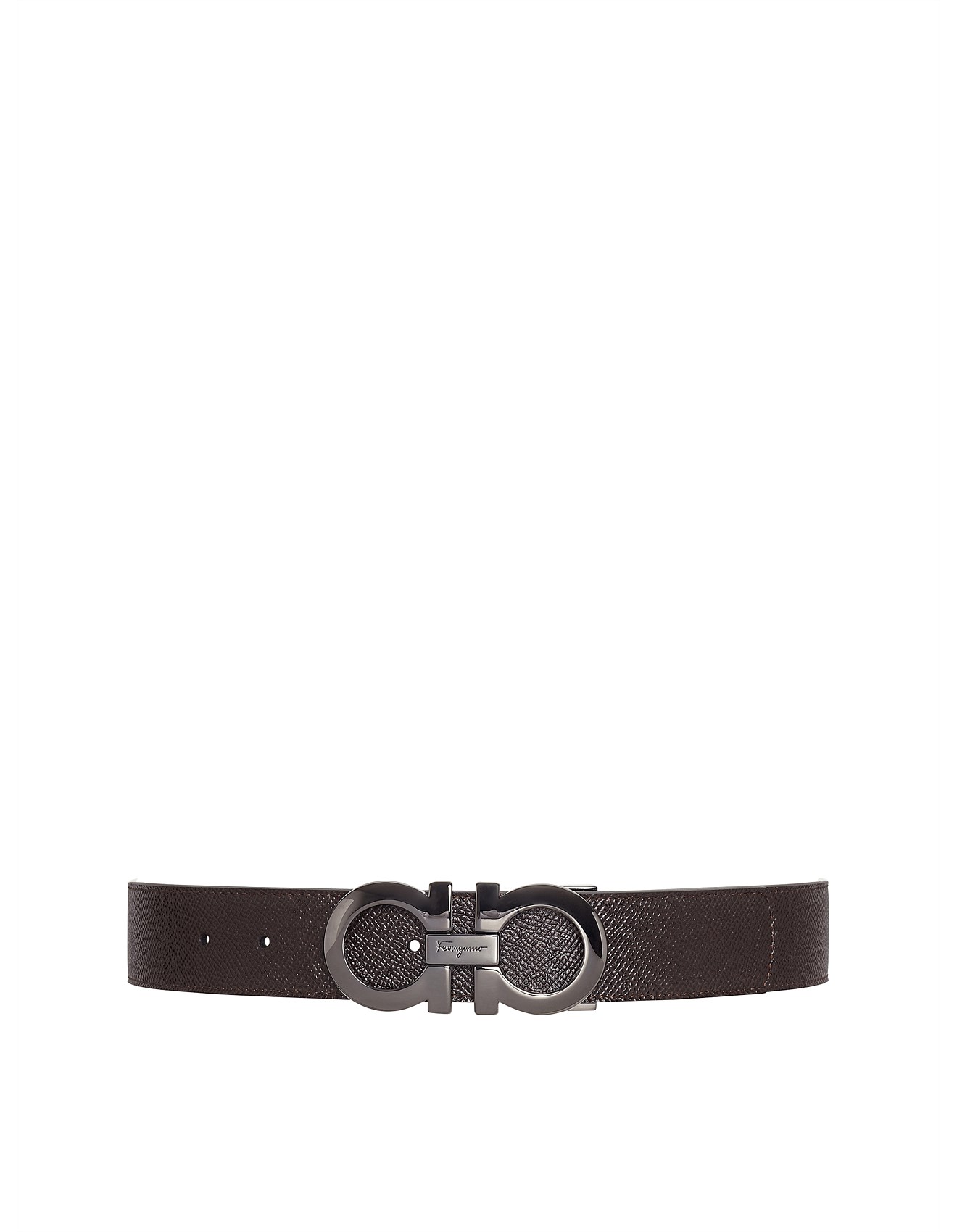 Ferragamo Reversible and Adjustable Gancini Belt David Jones