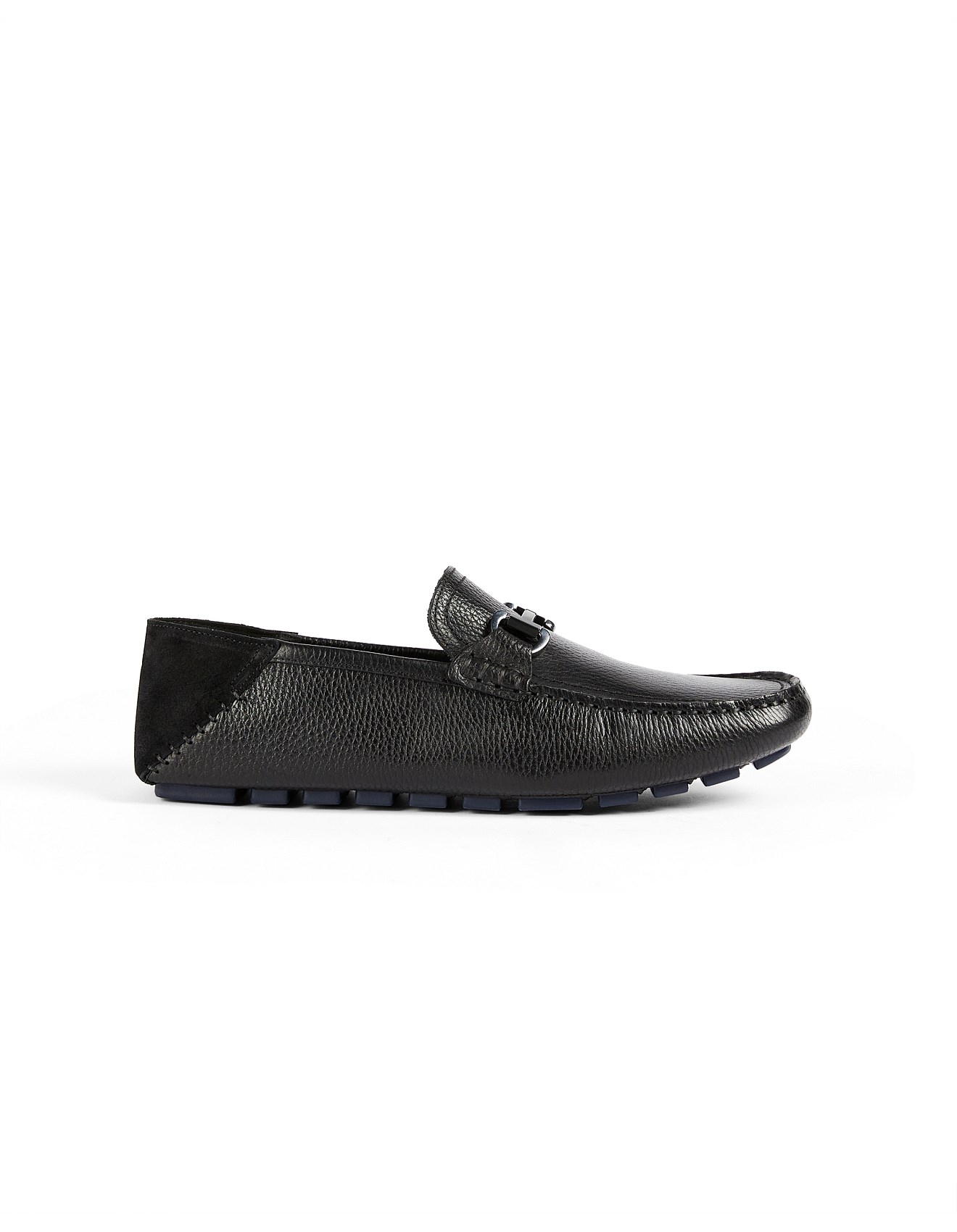 Ted Baker Black Monnen Leather Driver Shoe David Jones