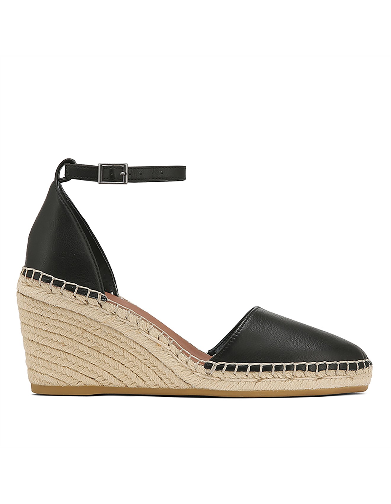 black wedge heel espadrilles
