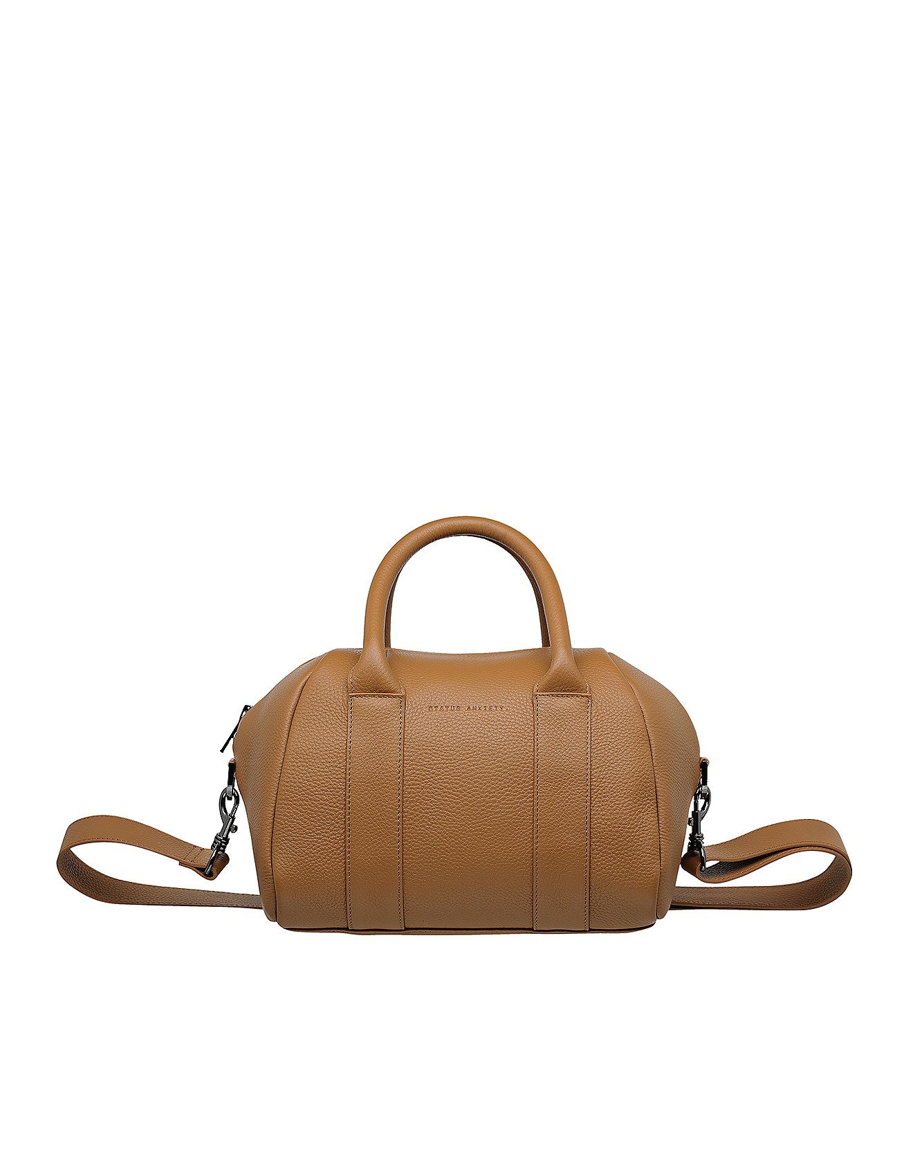 tan top handle bag