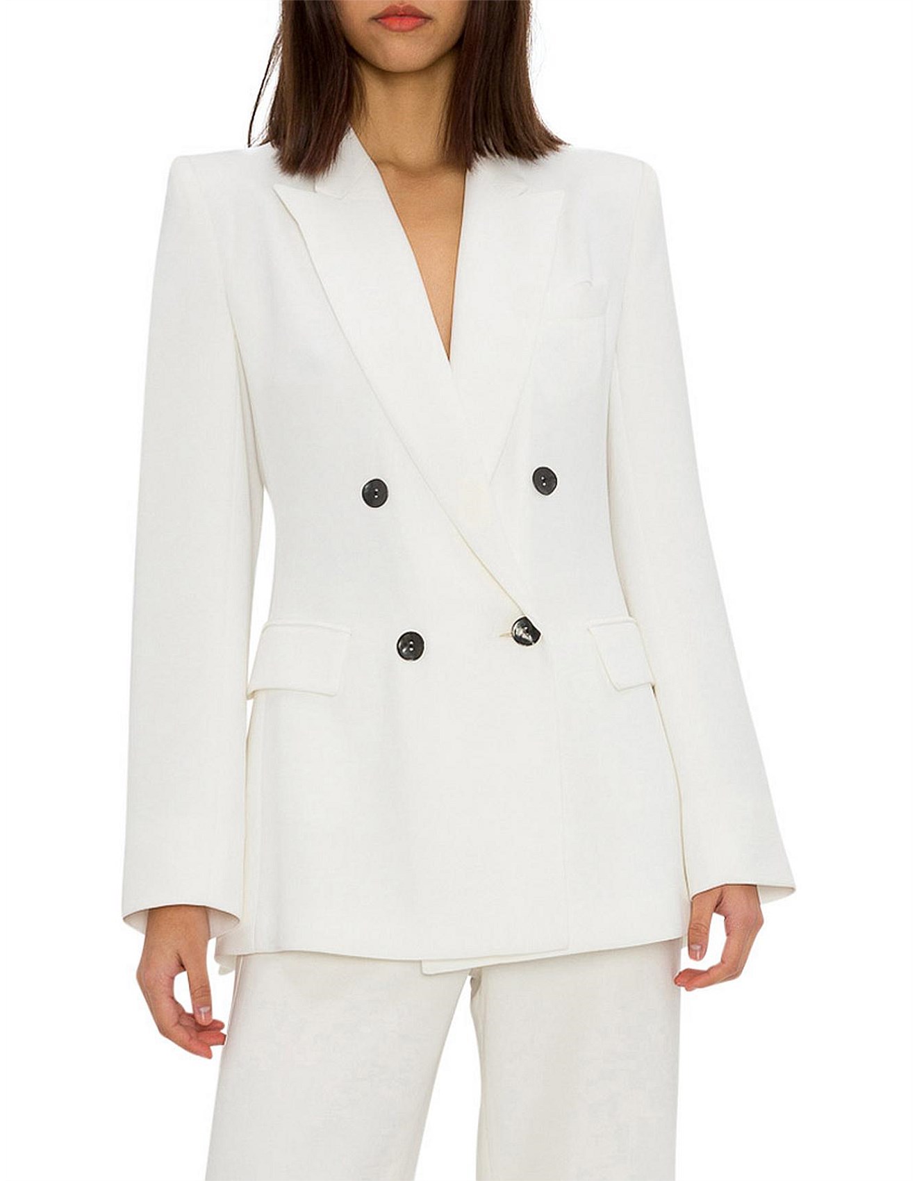 Bianca Spender White Crepe Esquire Jacket David Jones