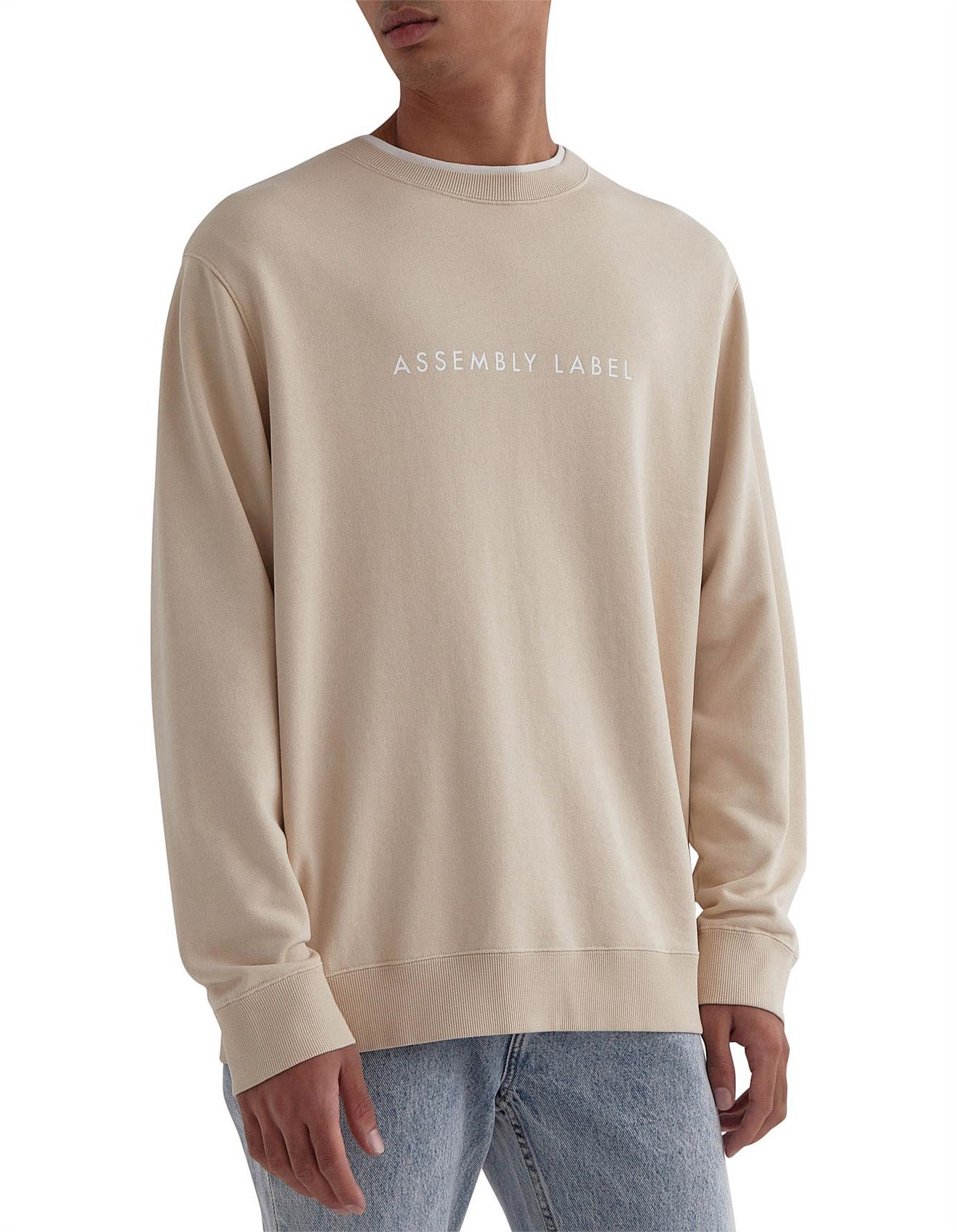 assembly label white jumper