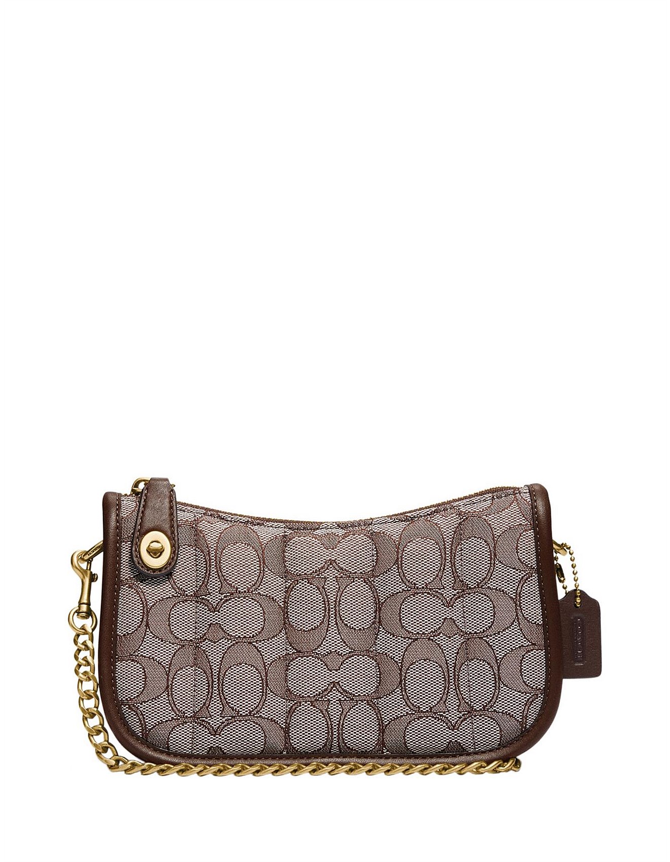 Coach Swinger 20 In Signature Jacquard With Quilting Oak Maple