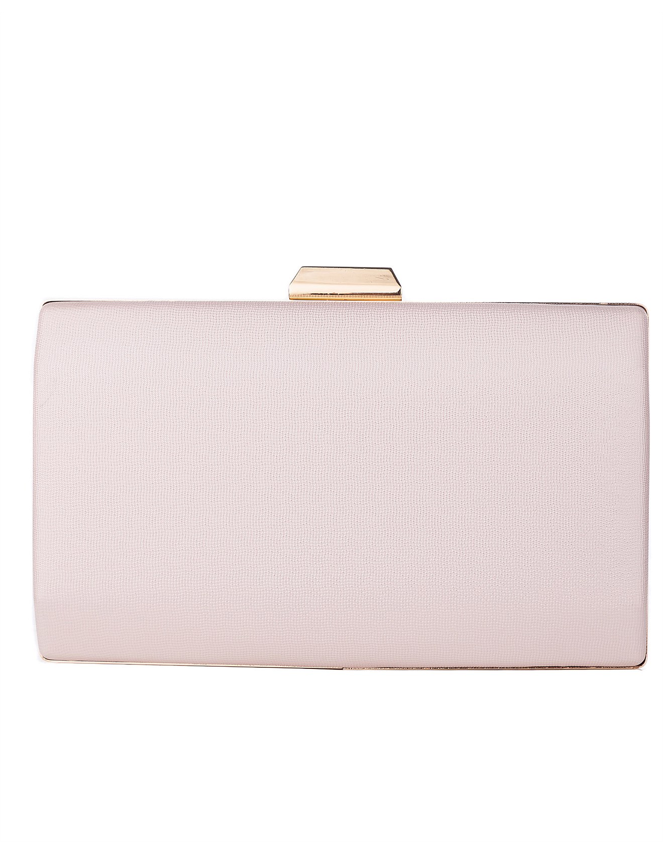 blush leather clutch