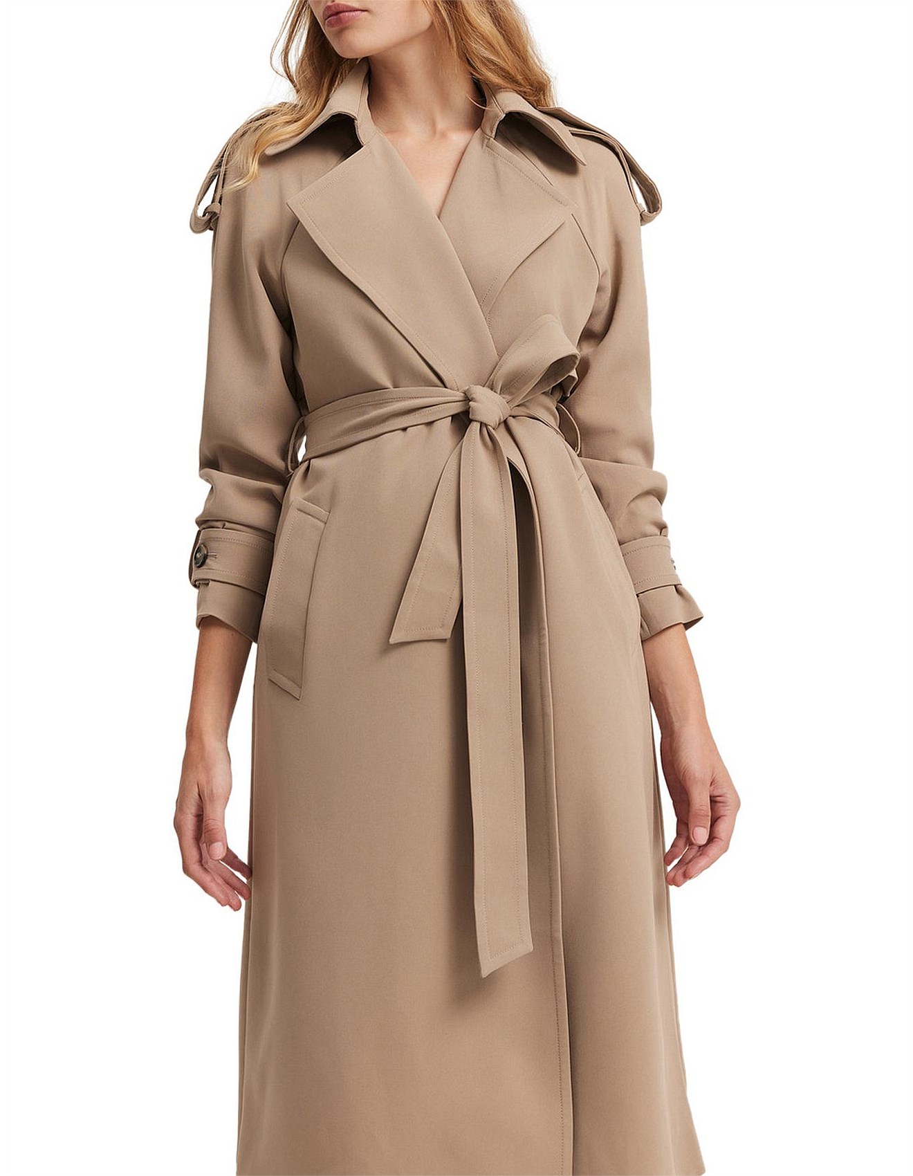 Country Road Button Detail Trench Coat David Jones