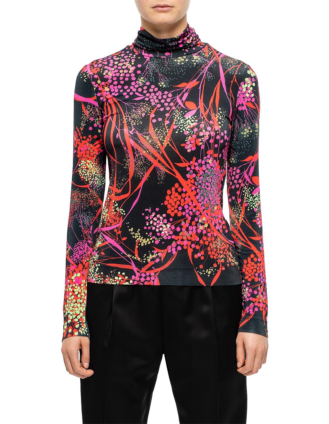 Blouse Dries Van Noten Printed Turtleneck Dries Van Noten Blouse