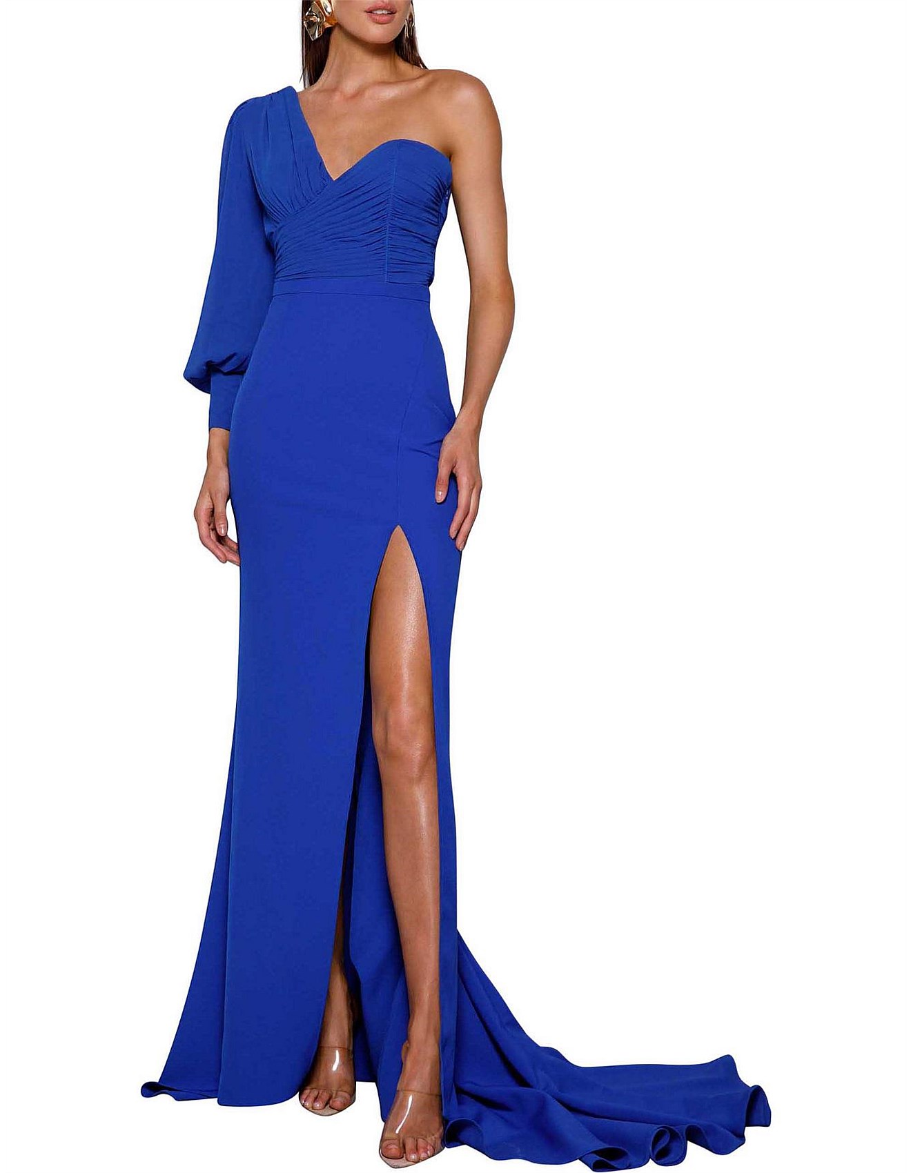 split shoulder dress