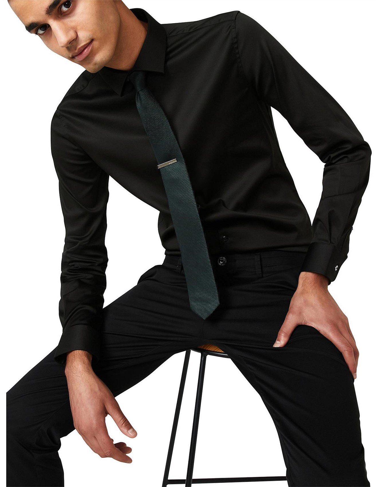 Politix Edissonf Stretch Long Sleeve Dress Shirt David Jones