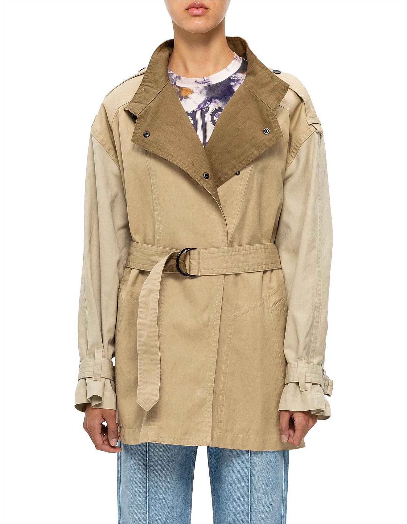 david jones raincoat
