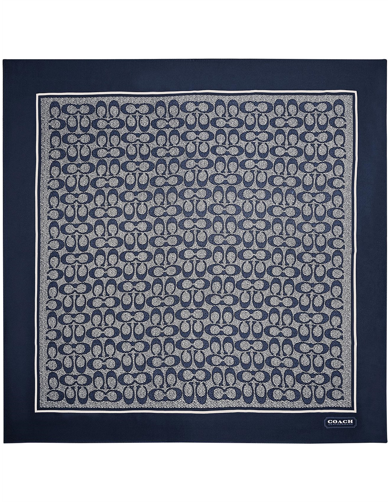 Coach Vintage Signature Print Silk Square Scarf David Jones