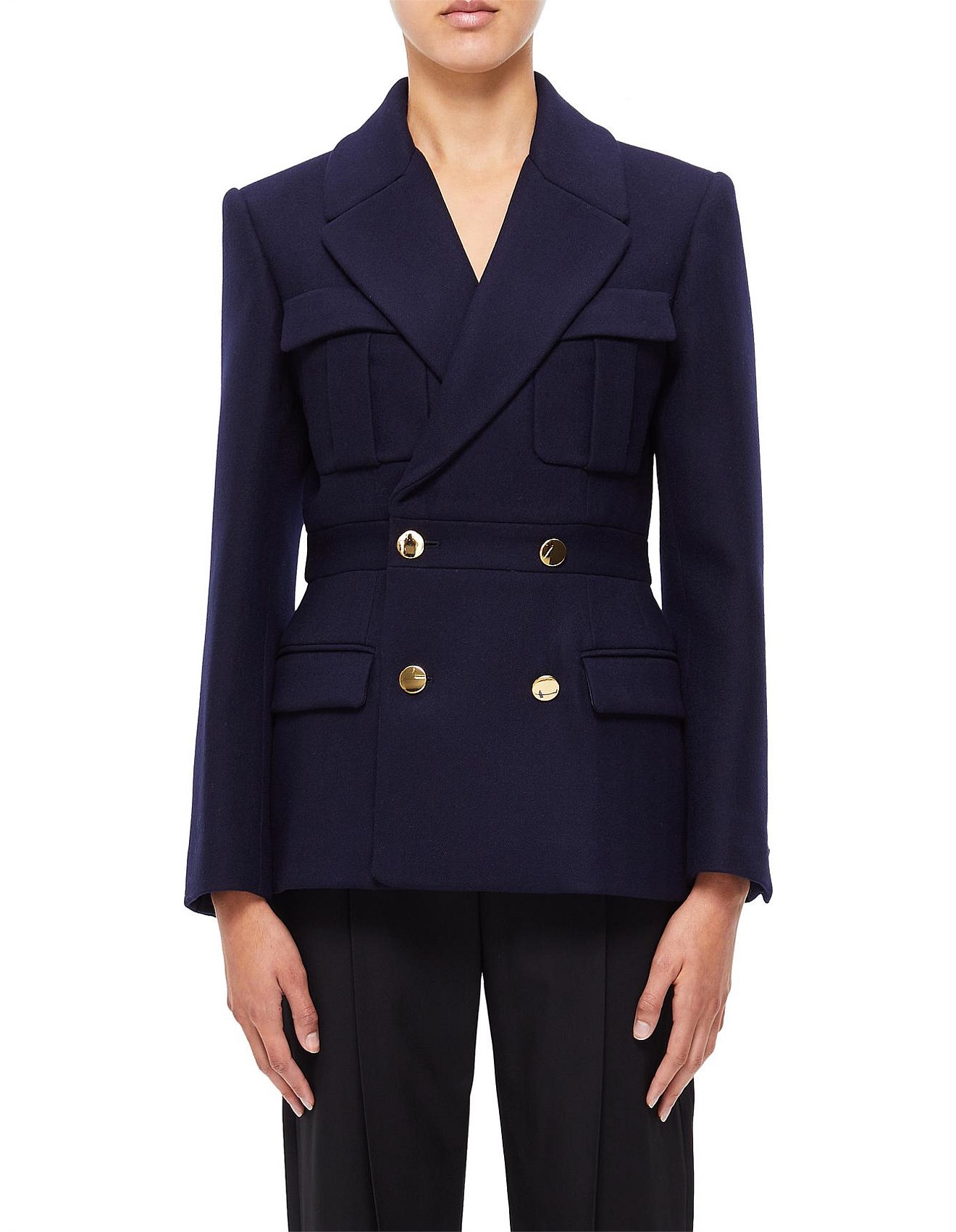 Alexander Mcqueen Military Peplum Jacket With Gold Buttons David