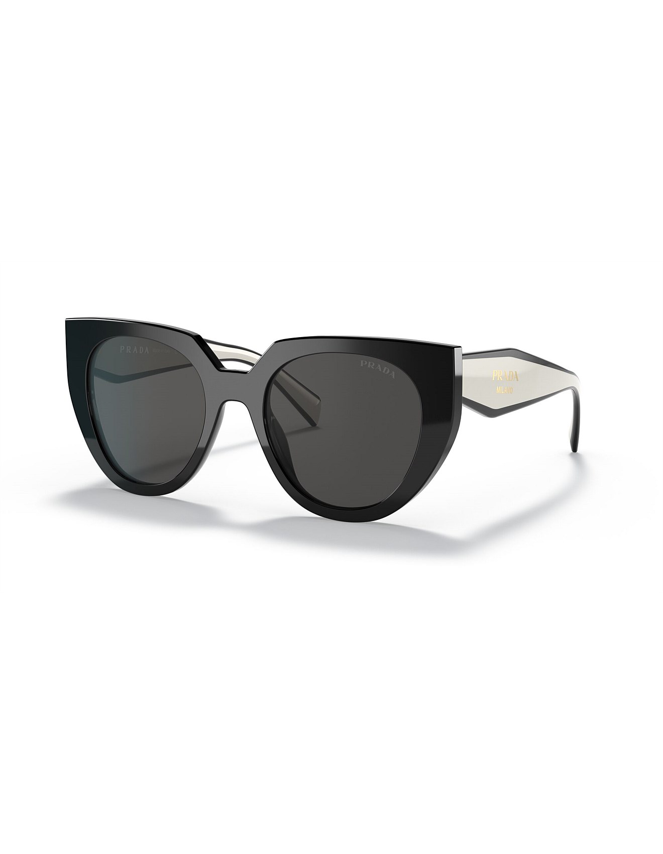 Prada Cat Eye Sunglasses Acetate Dark Grey Lenses David Jones