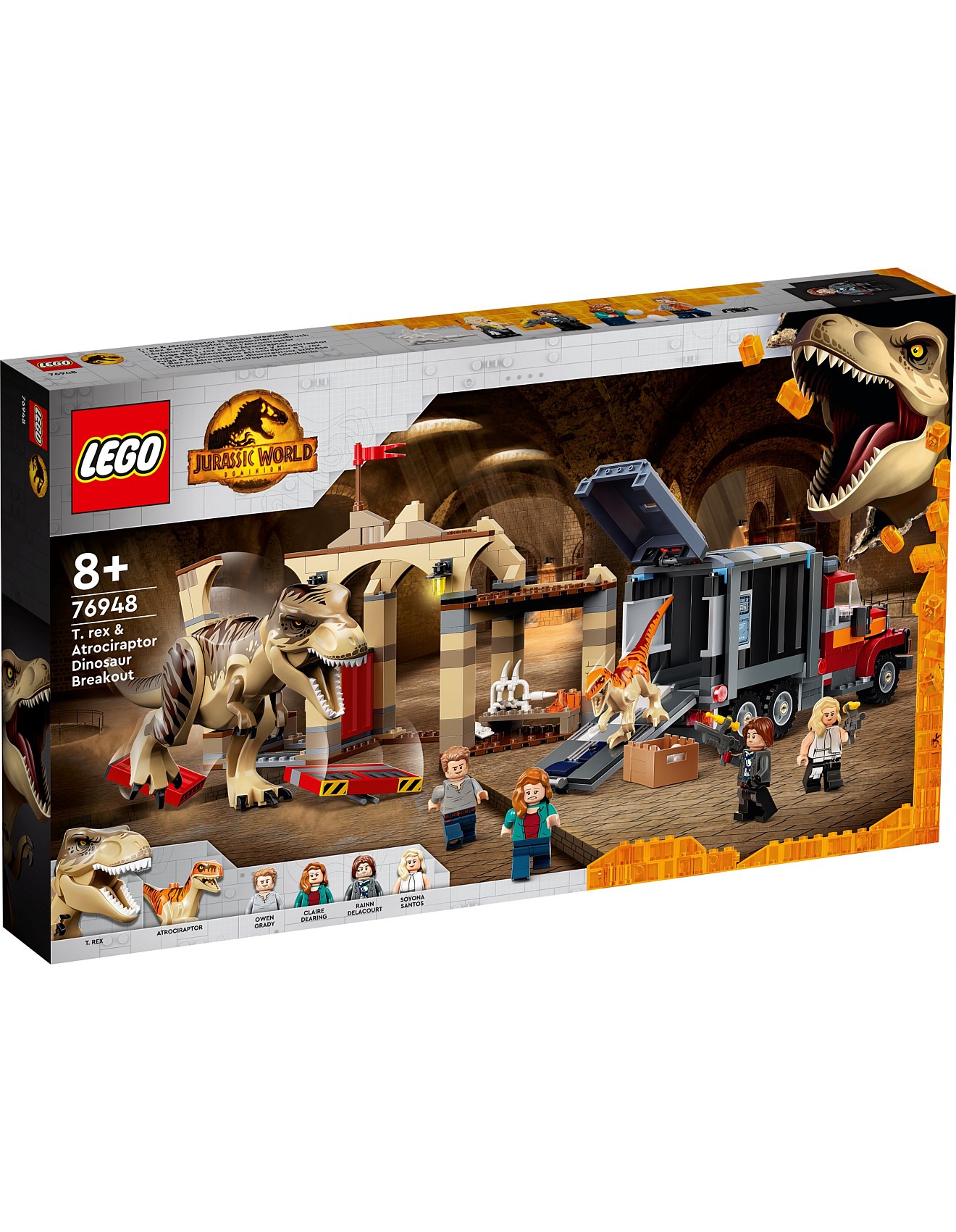 Lego Jurassic World Rex Atrociraptor Dinosaur Breakout 76948