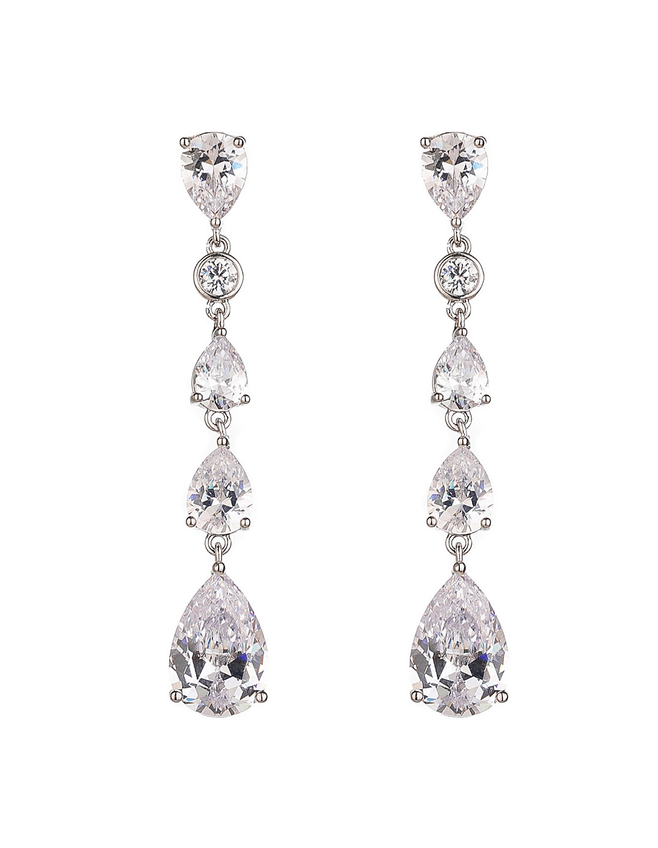The Two Mrs Grenvilles Cz Pear Drop Earring | David Jones