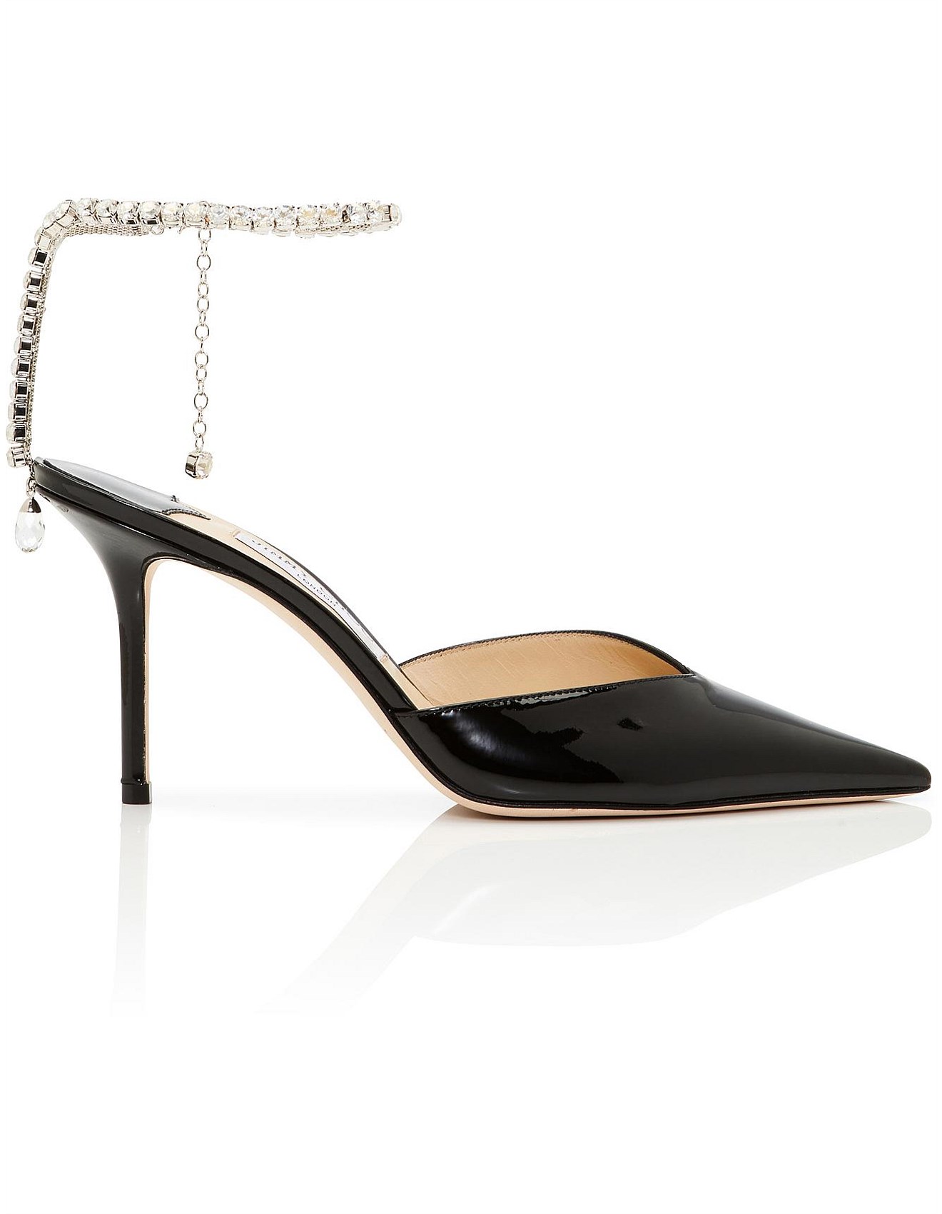 Jimmy Choo Saeda 85 Patent Pump | David Jones