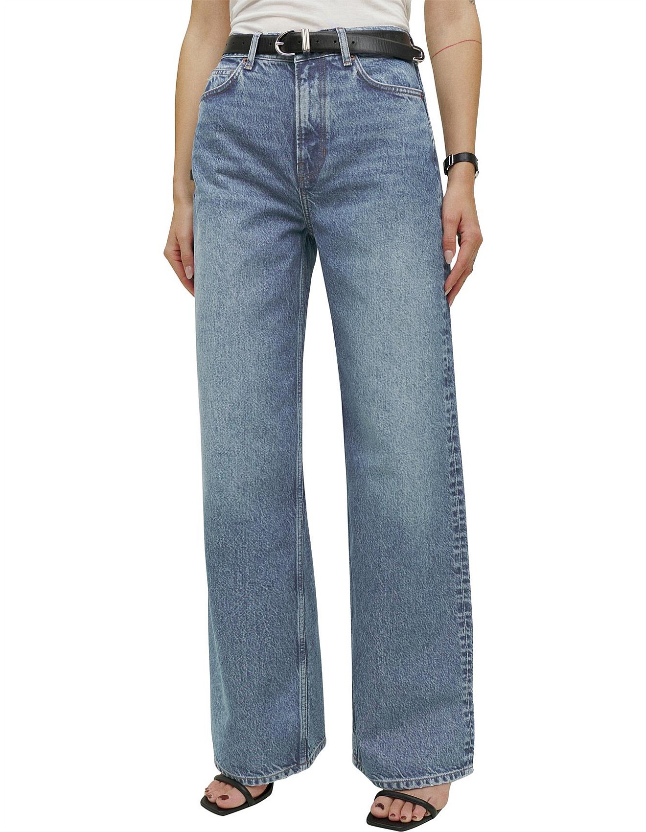 Reformation Cary High Rise Slouchy Wide Leg Jeans David Jones