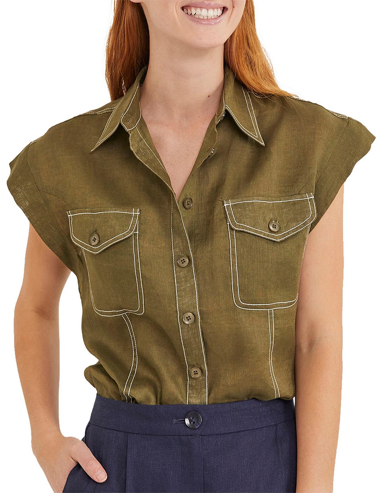 Sportscraft Deidre Linen Shirt | David Jones