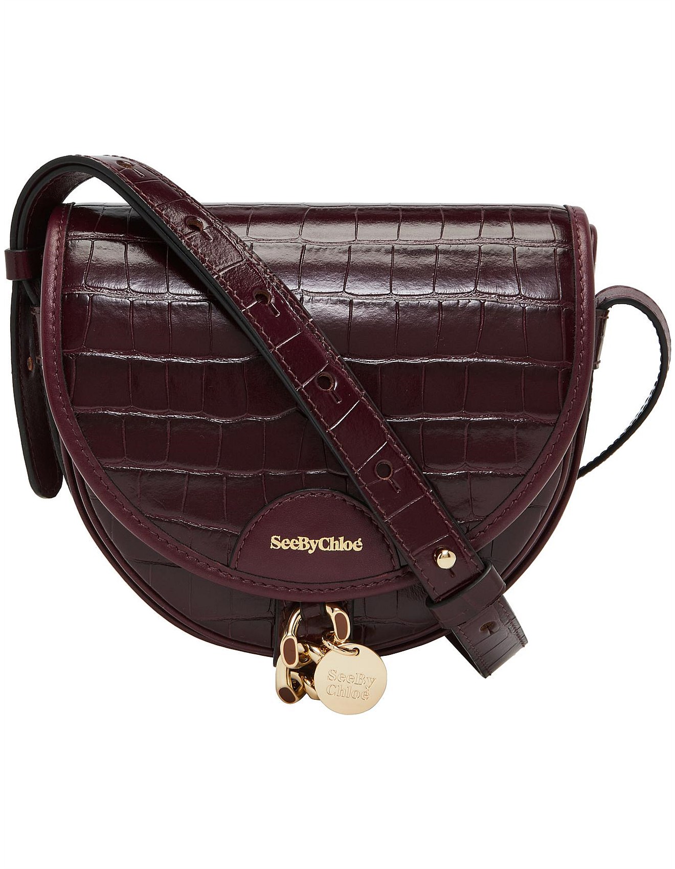 See By Chloé Mara Croc Shoulder Bag David Jones