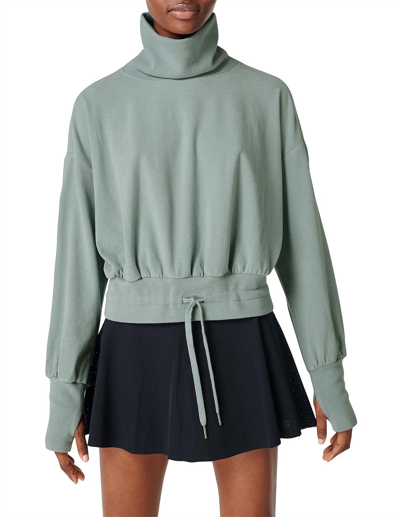 Sweaty Betty Melody Luxe Fleece Turtleneck - Women's Cozy Pullover Sweatshirt