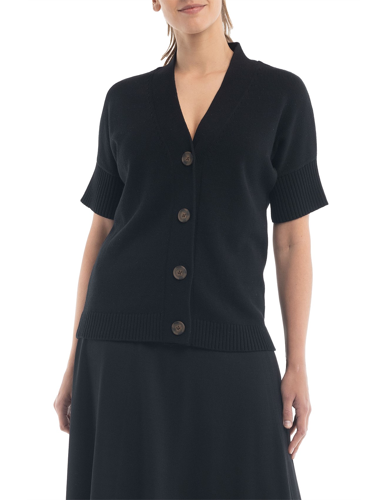 David Jones Women S Clothing 2026.David Jones Short Sleeve Button Through Knit | David Jones