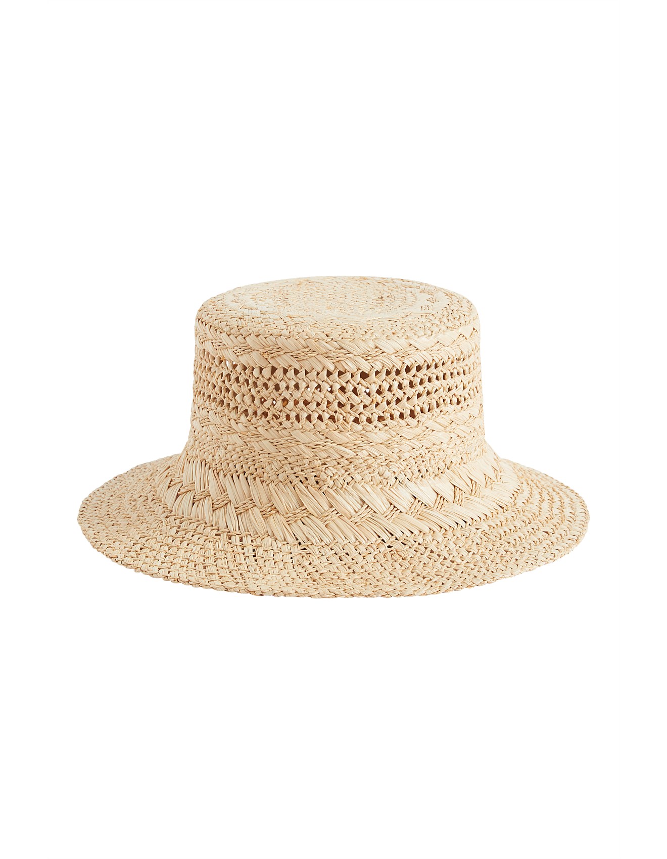 Seed Heritage Tie Up Straw Bucket Hat David Jones