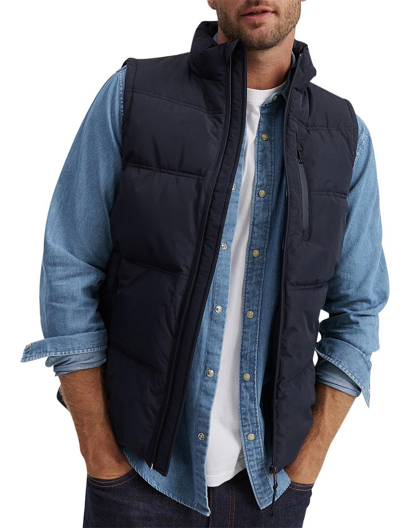 Country Road Recycled Polyester Puffer Vest David Jones