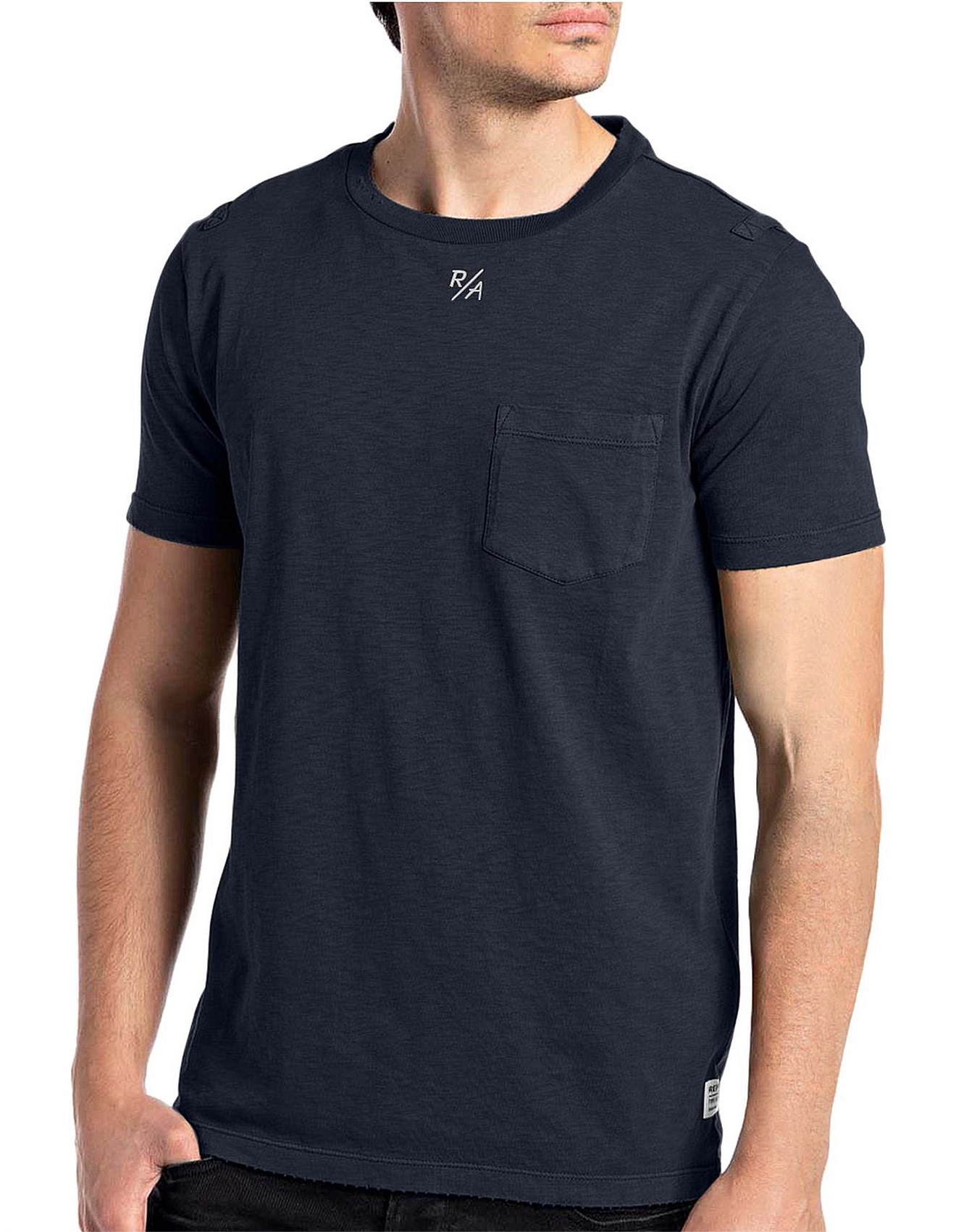 Replay Garment Dyed Slub Jersey T-shirt | David Jones