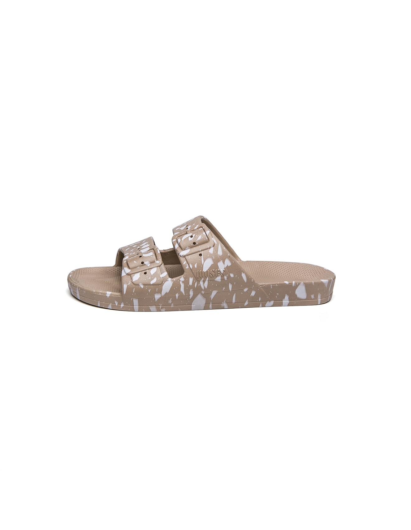 Freedom Moses Women's White Terrazzo Smoke Slide David Jones