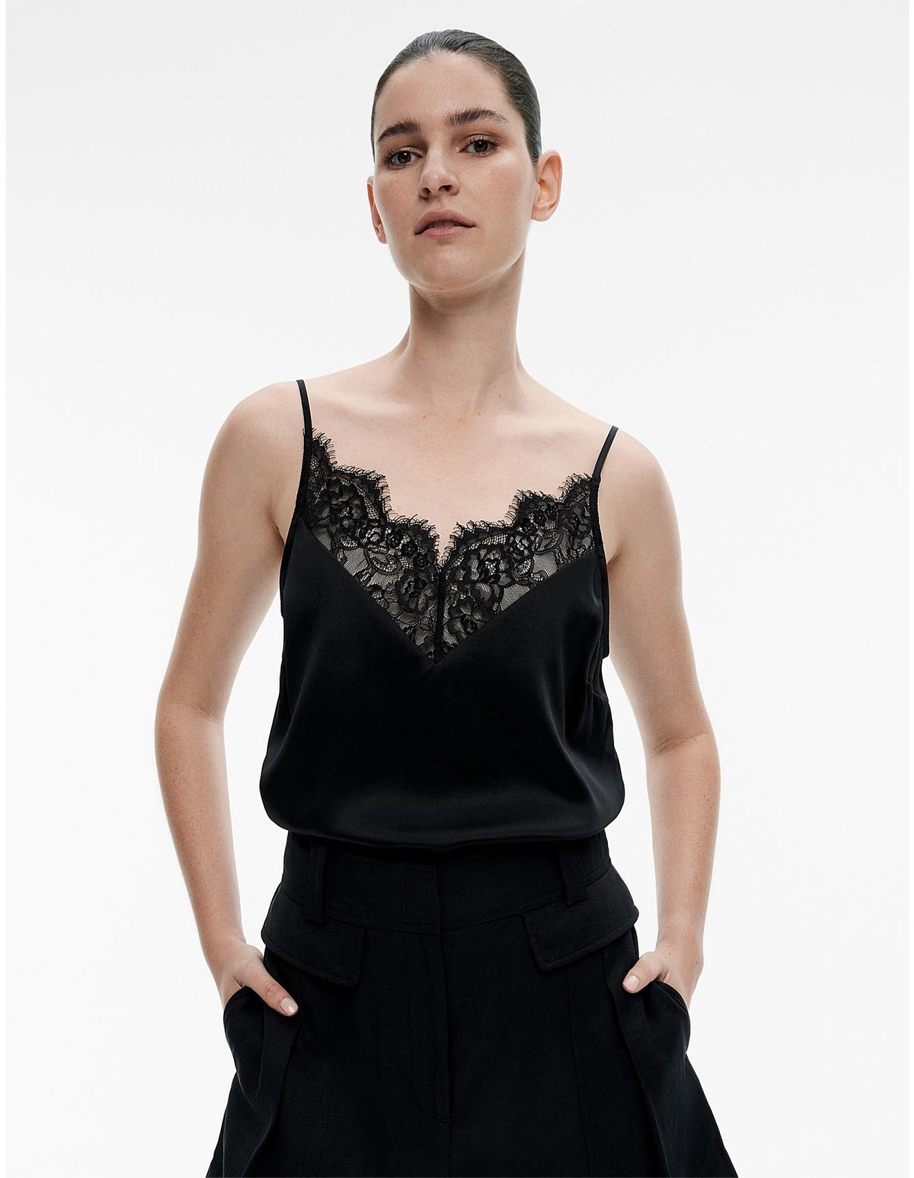 Witchery Silk Satin Lace Camisole | David Jones