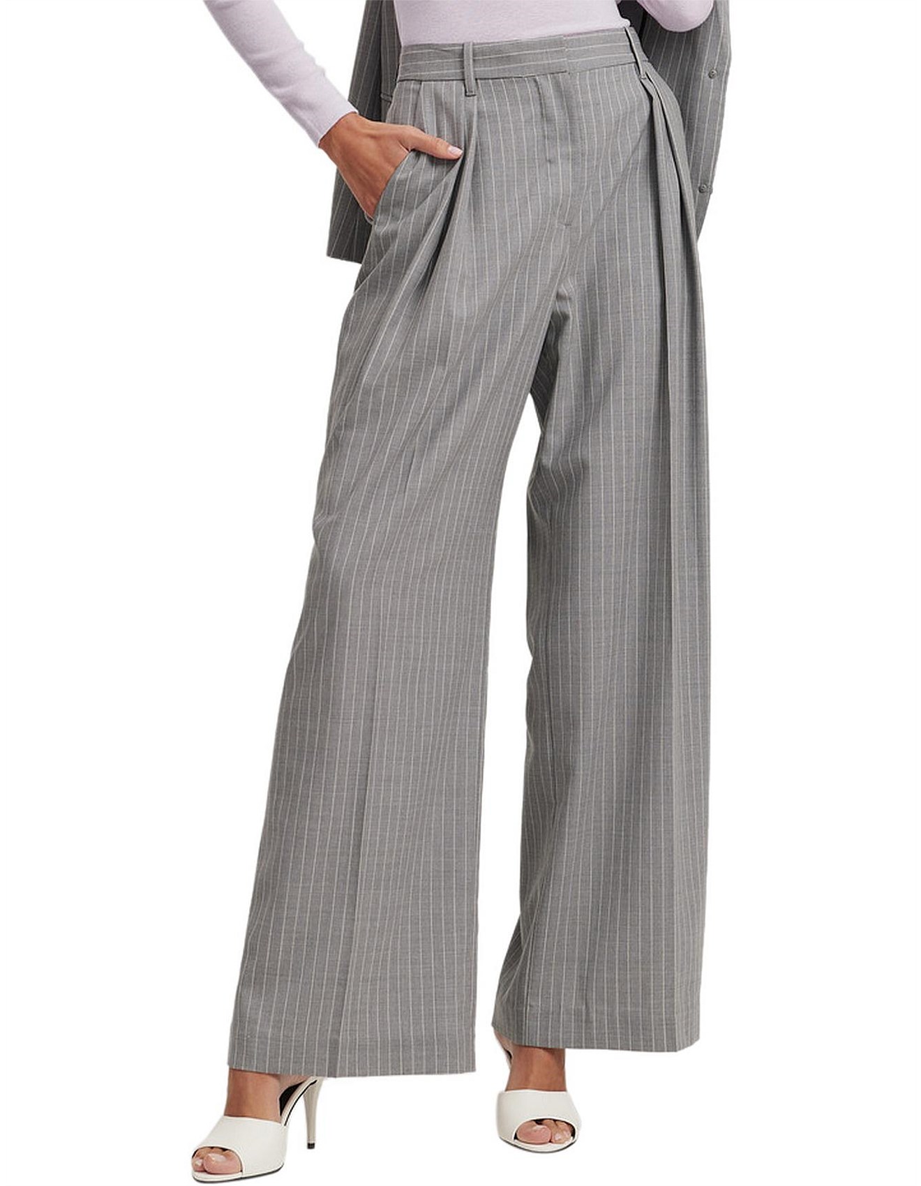 Country Road Pinstripe Pleat Pant | David Jones