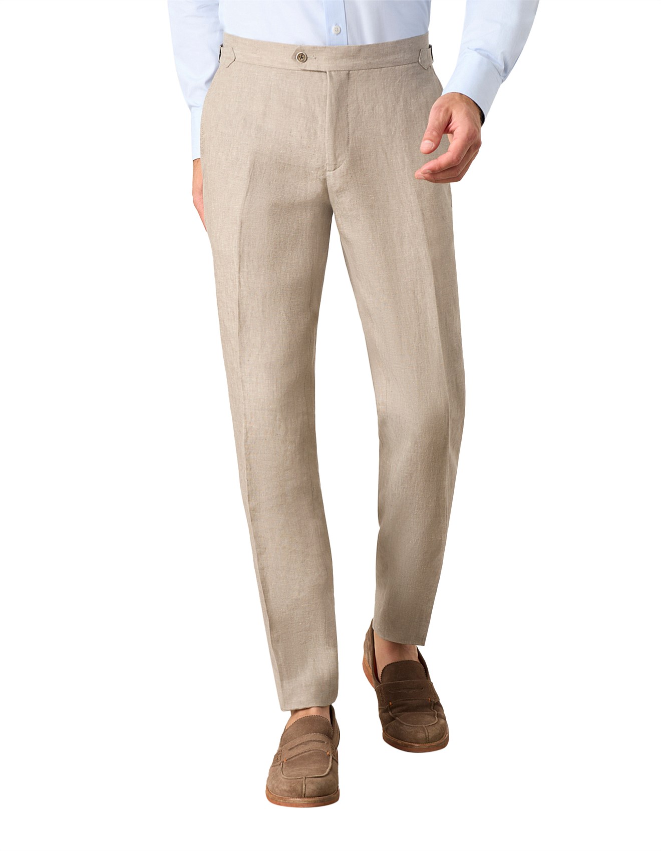 Mj Bale Alcantara Trouser Slim Fit Sand David Jones