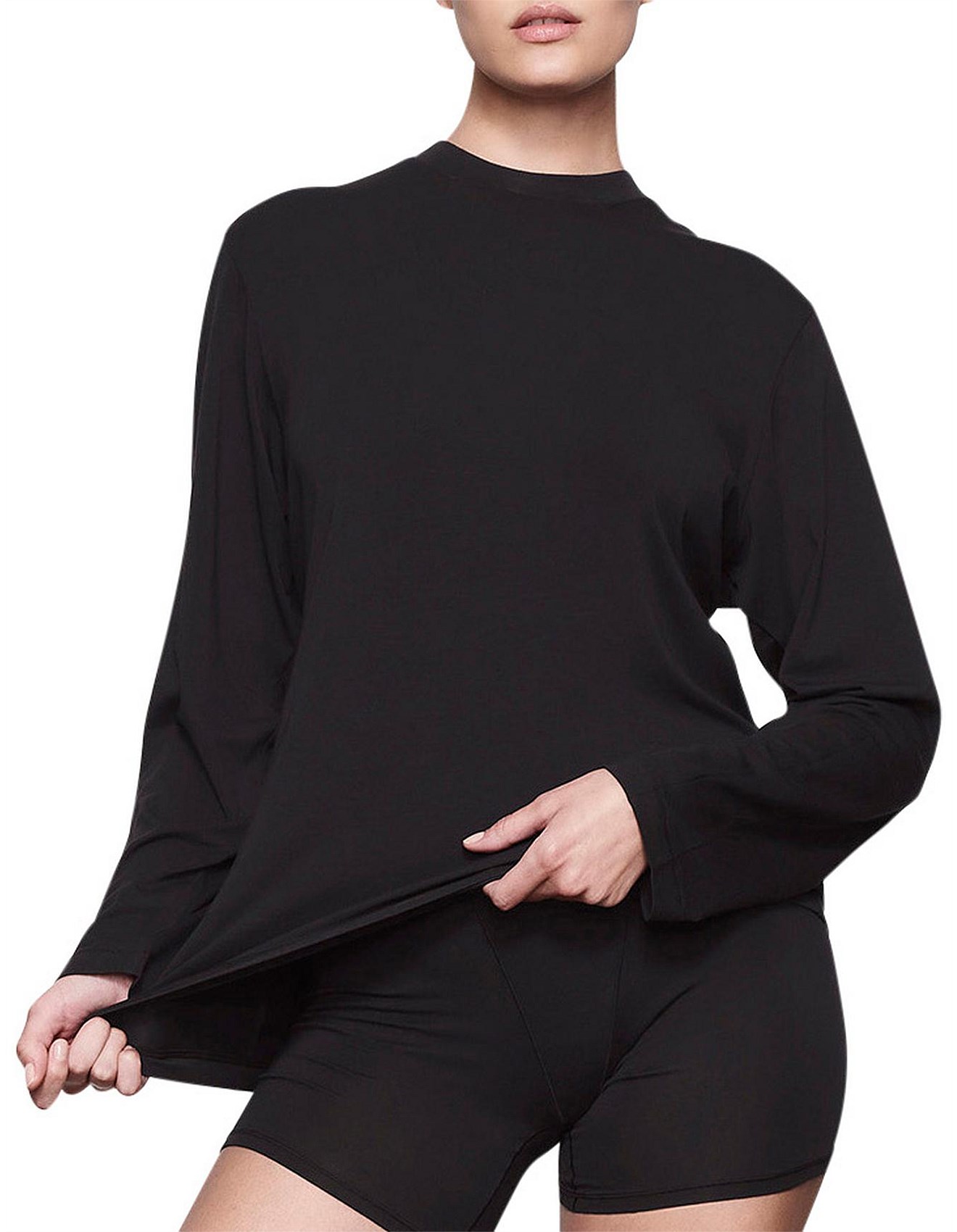 Skims Boyfriend Long Sleeve T-shirt David Jones