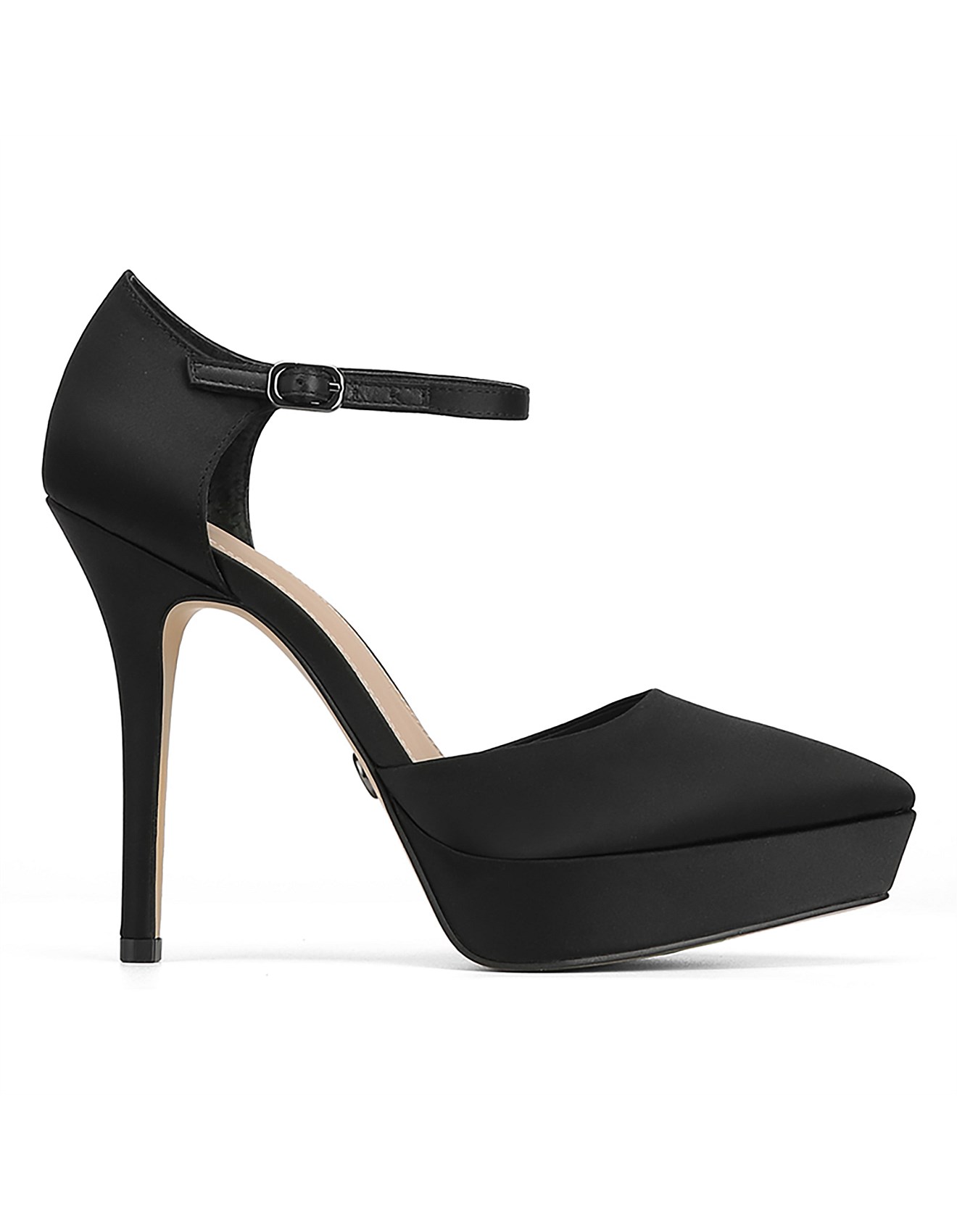 Yelena Black Recycled Satin Platform Heel black recycled 34 EU